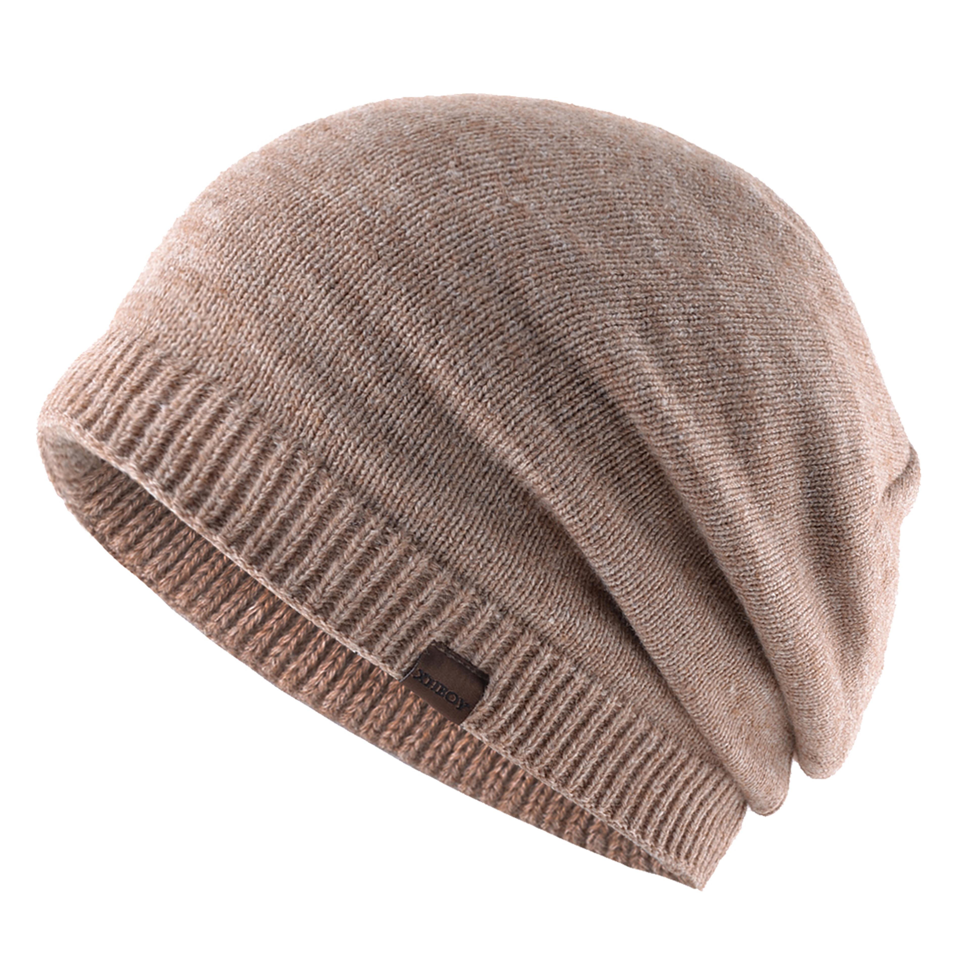 Outdoor Warm Ski Beanies Winter Knitted Beanie Color Knit Wool Mens Thick Hats Double Layers With V 6