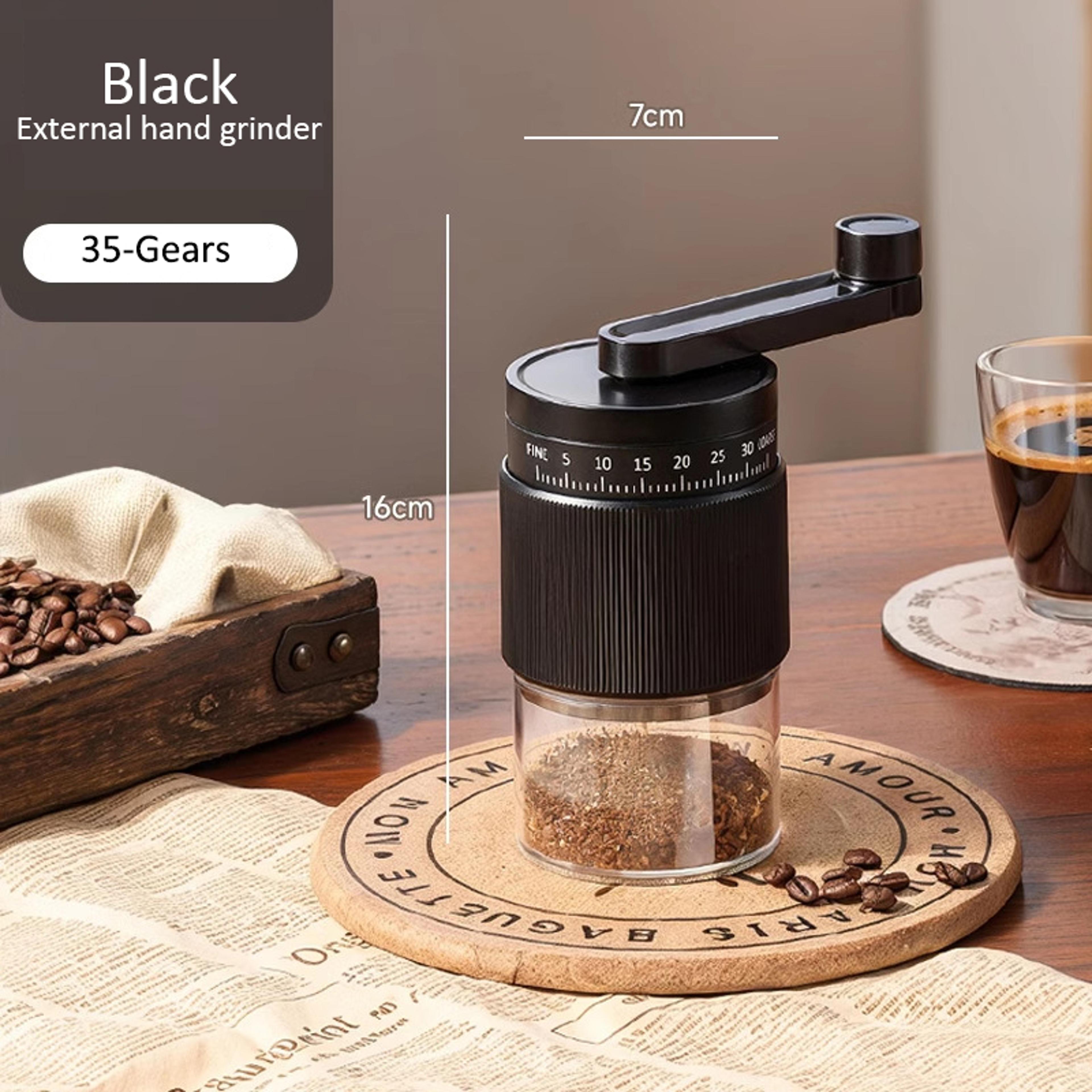 External Adjustable Coffee Bean Grinder Gears Manual Burr Coffee Grinder Professional FoodGrade Cer 1