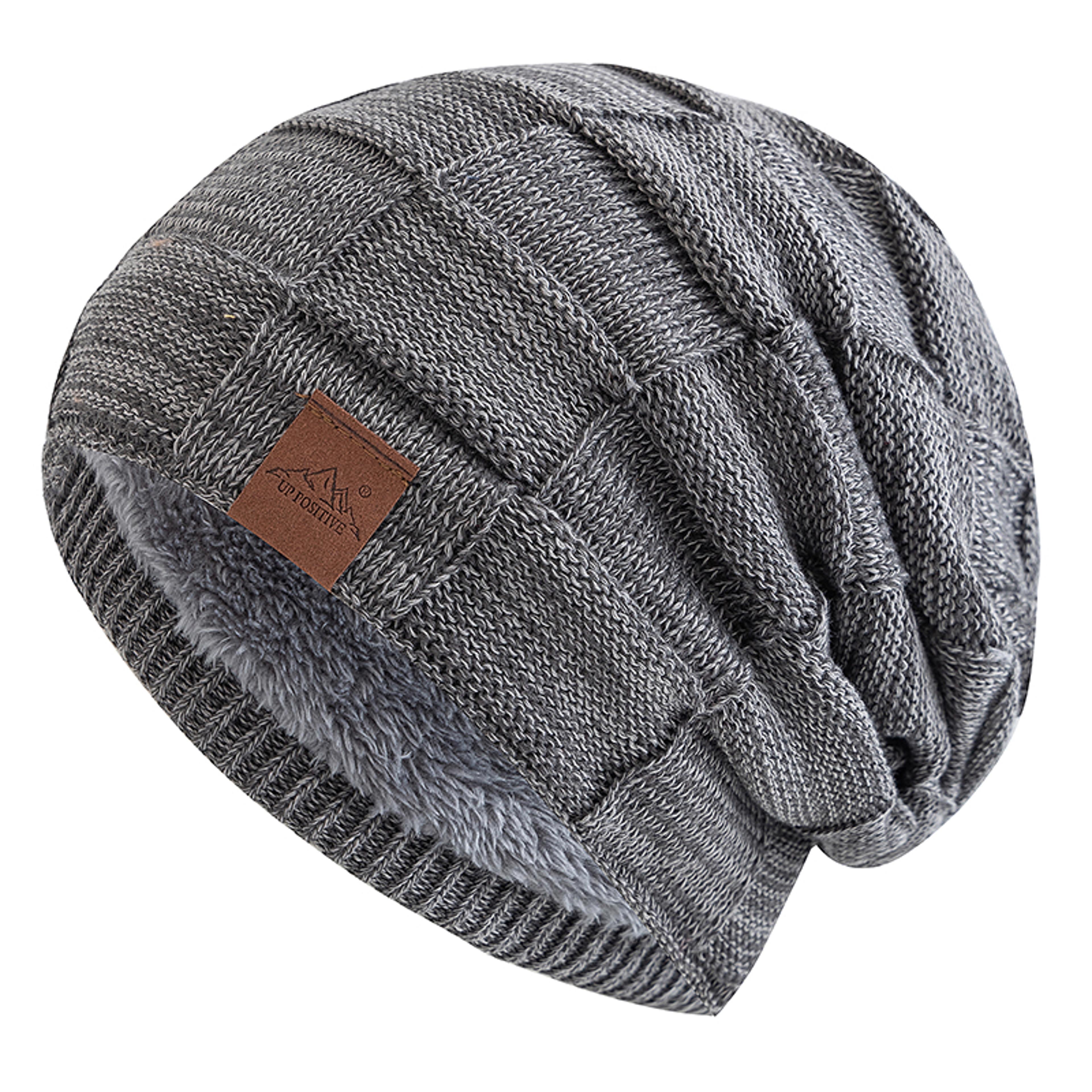 Women Winter Hats Fashion Slouchy Warm Beanie Multicolor Mixing Color Streetwear Cap 10