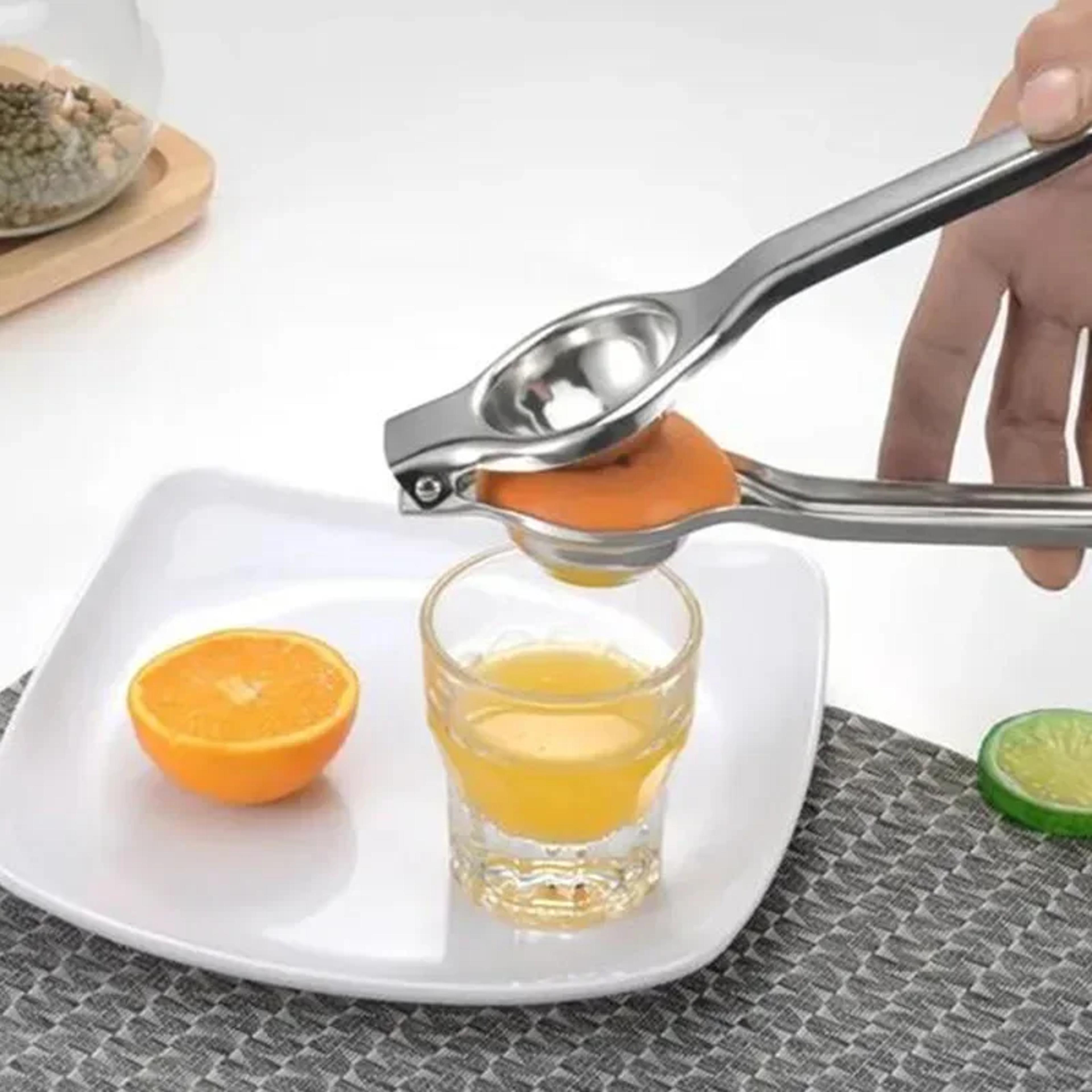 Fruit Pressing Squeezer Manual Juicer Stainless Steel Processor Lemon Clip Kitchen Accessories 4