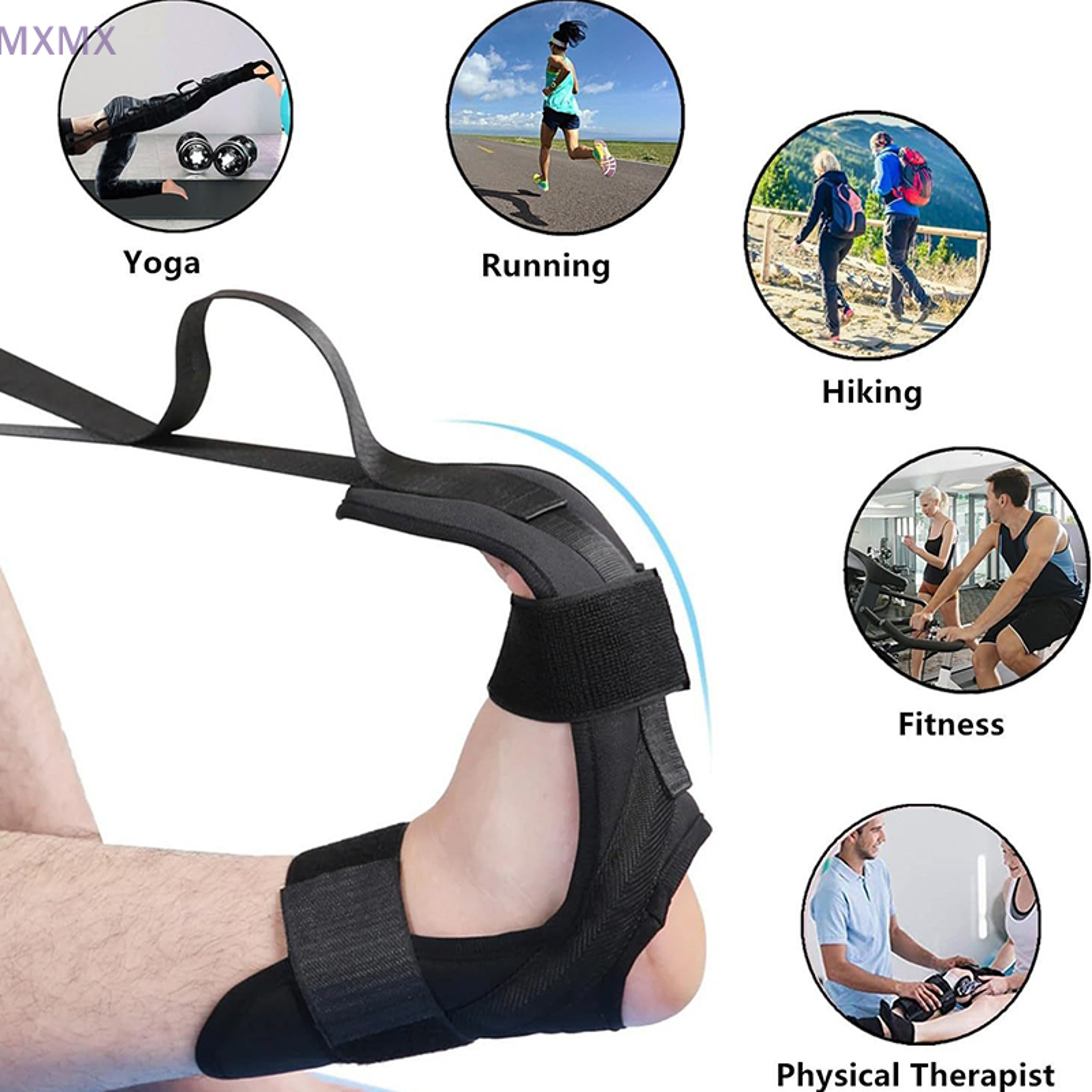 Leg And Foot Stretch Strap For Plantar Fasciitis Calf Stretching Belt For Achilles Tendonitis Ankle 4
