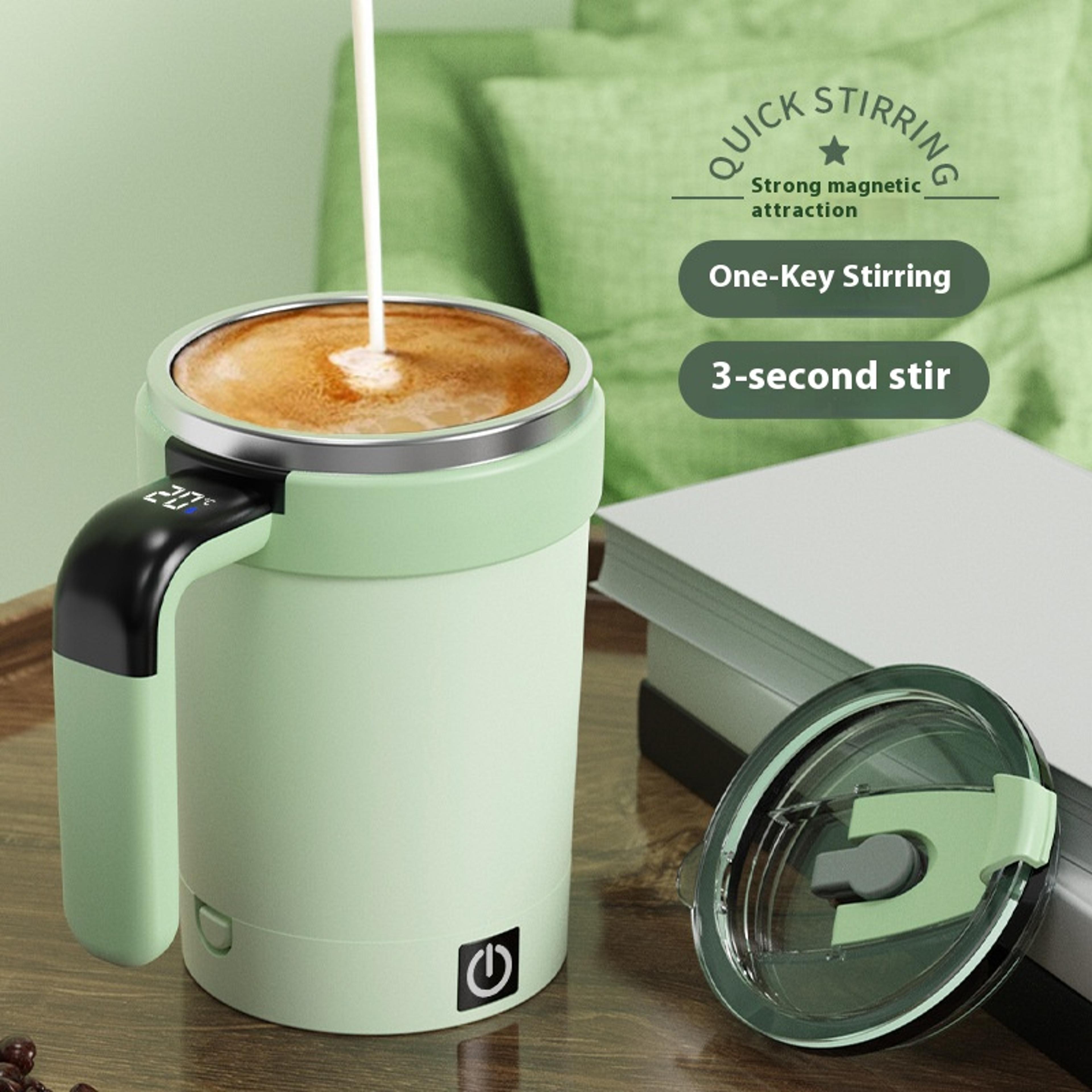 New Smart Temperaturemeasuring Magnetic Automatic Stirring Cup Electric Portable Coffee Cup Milksha