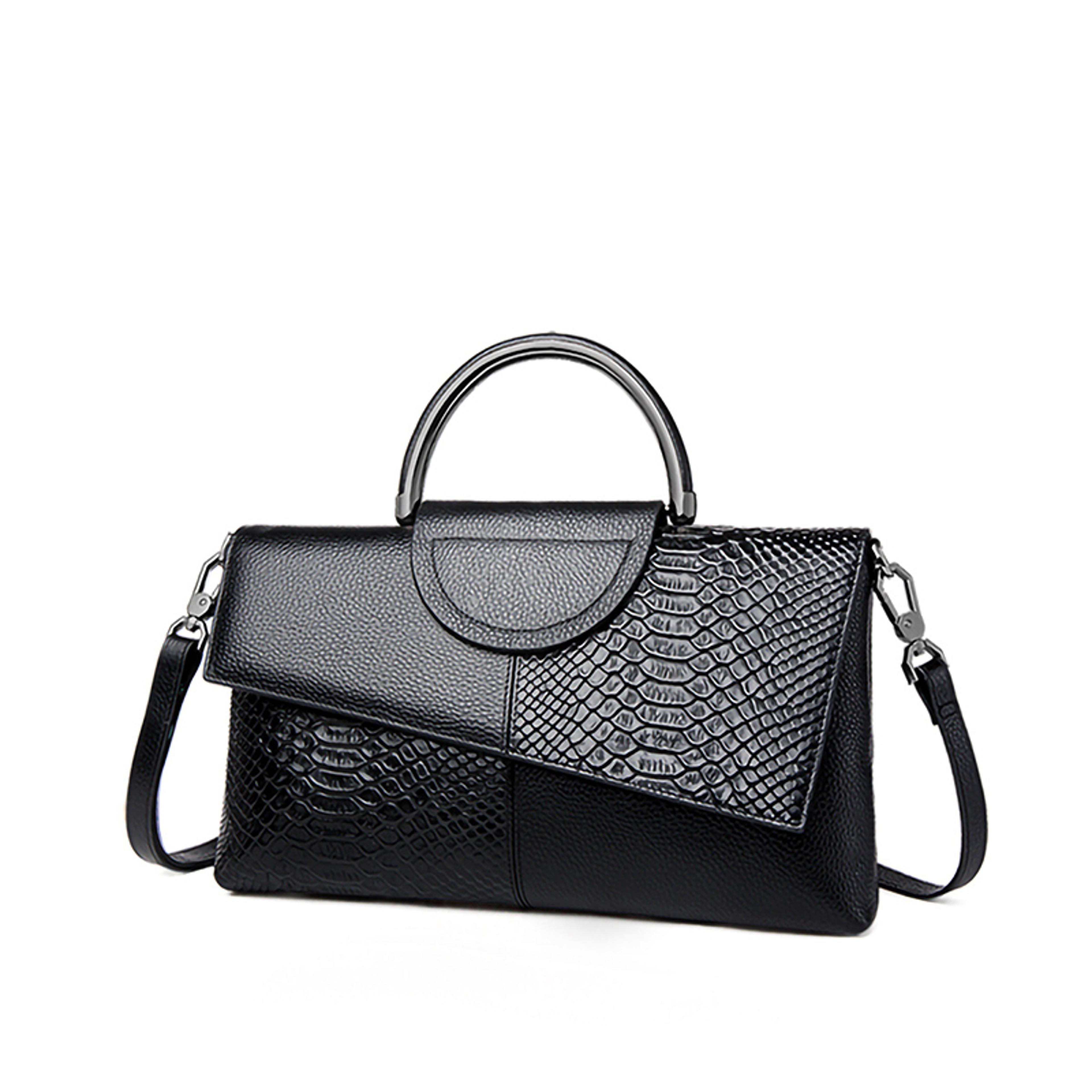 Fashionable PU Synthetic Leather Crossbody Bag Casual Dinner Wedding Alligator Pattern Shoulder Han 5