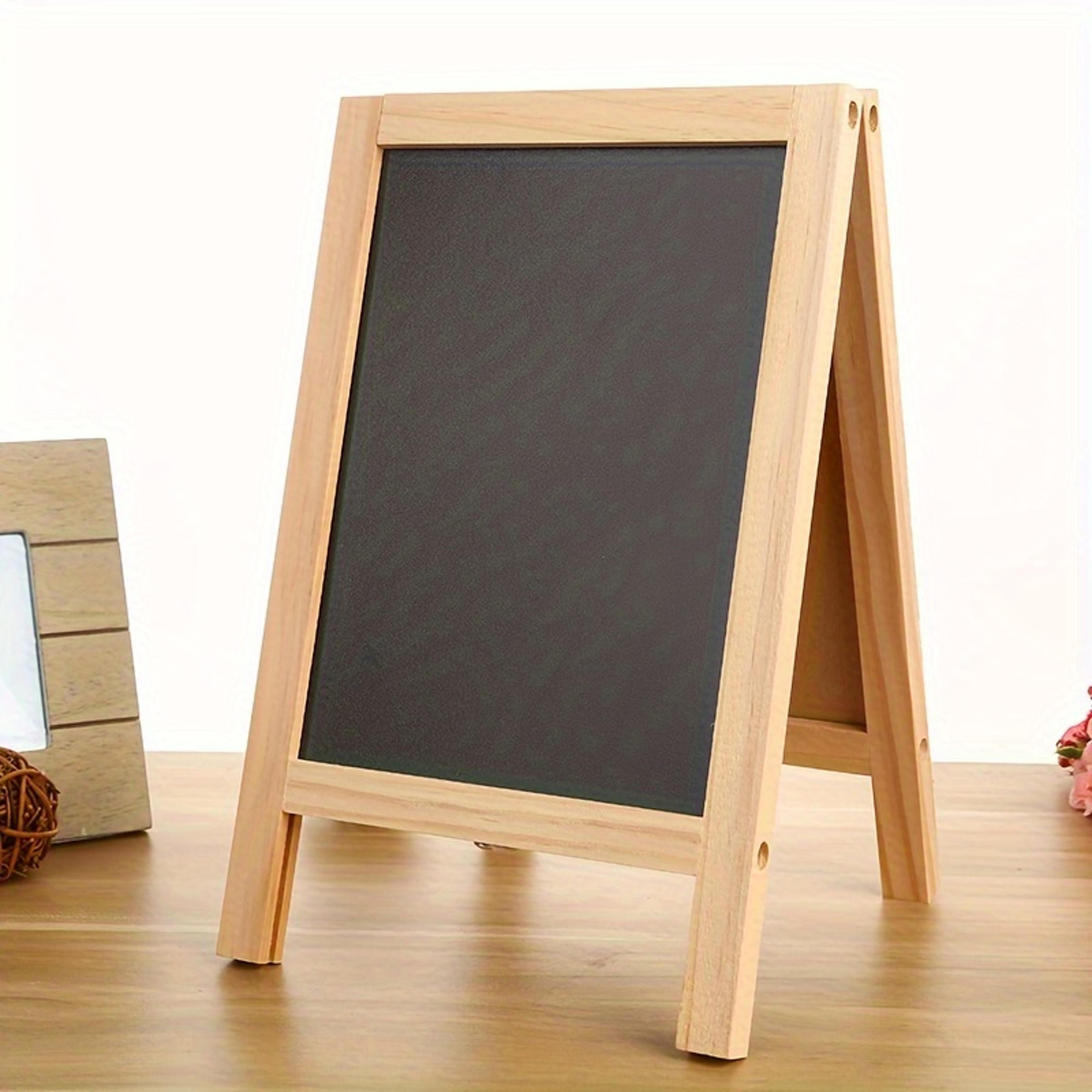 Wooden Frame Double Sided Chalkboard Tabletop Menu Board Wedding Message Sign Party Supplies 5