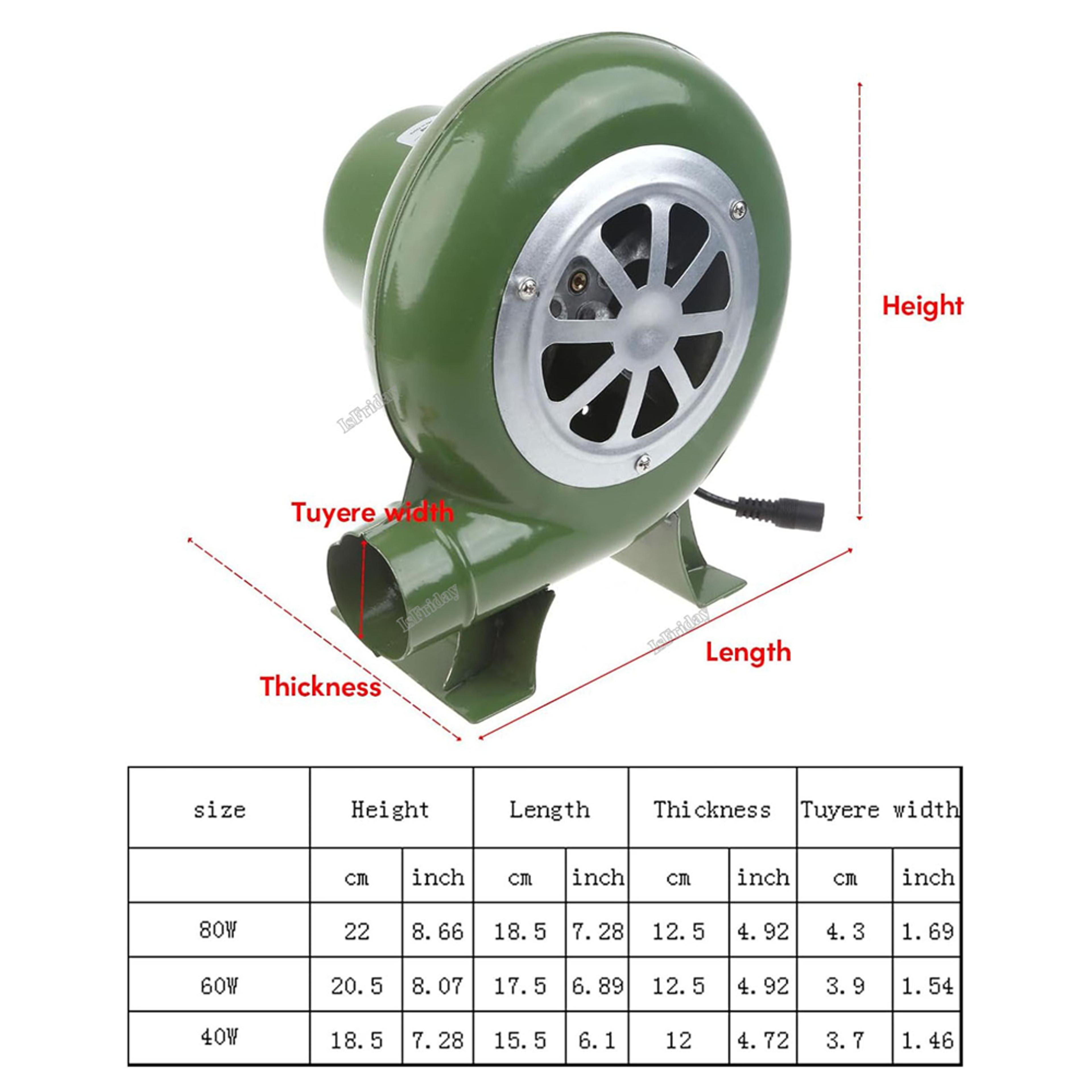 BBQ Fan Electric Blower Mini Blacksmith Forges Blower With Speed Adapter Adjustable Air Speed 5