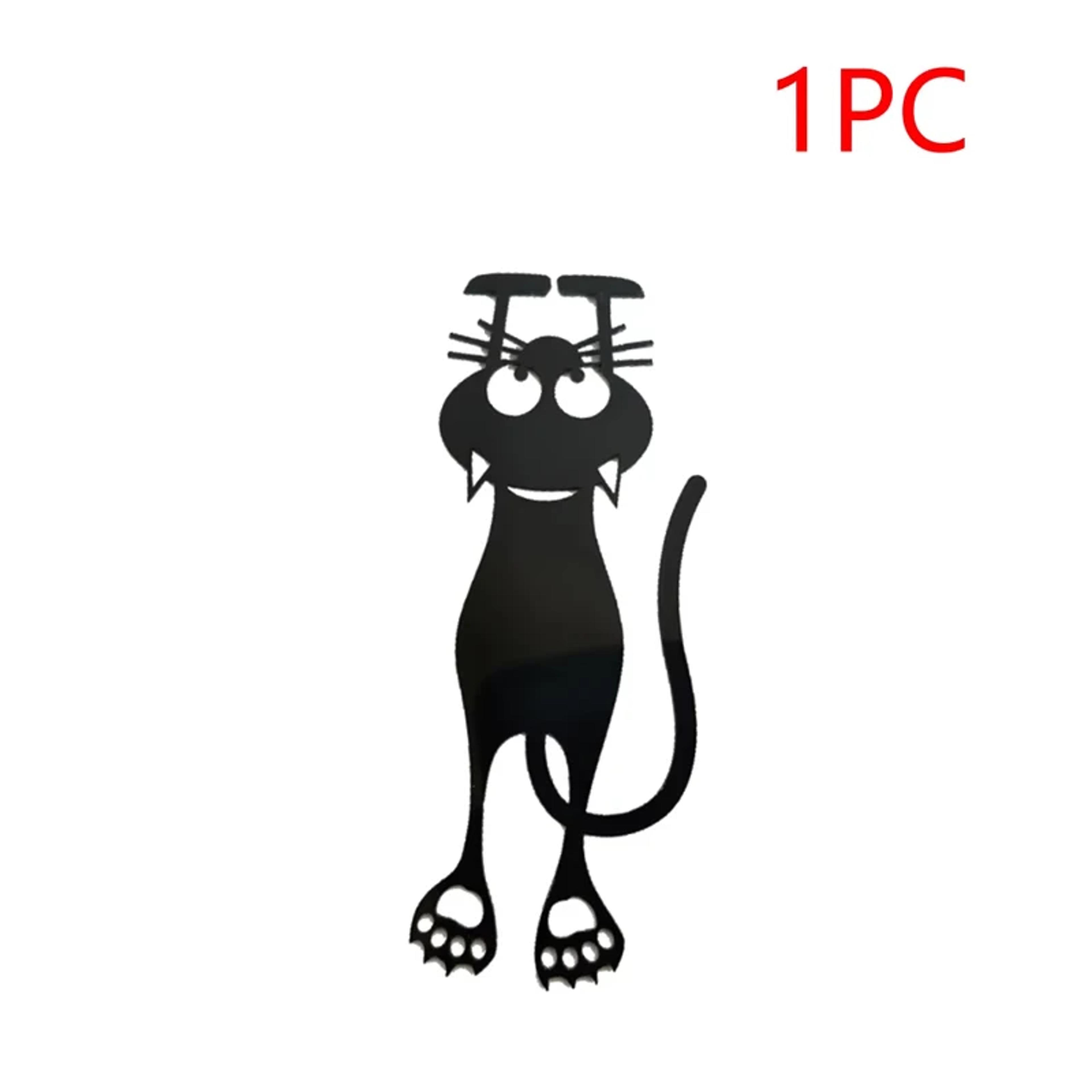 Kawaii Black Cat Bookmarks Plastic Animal Bookmark For Creative Stationery Gifts 6