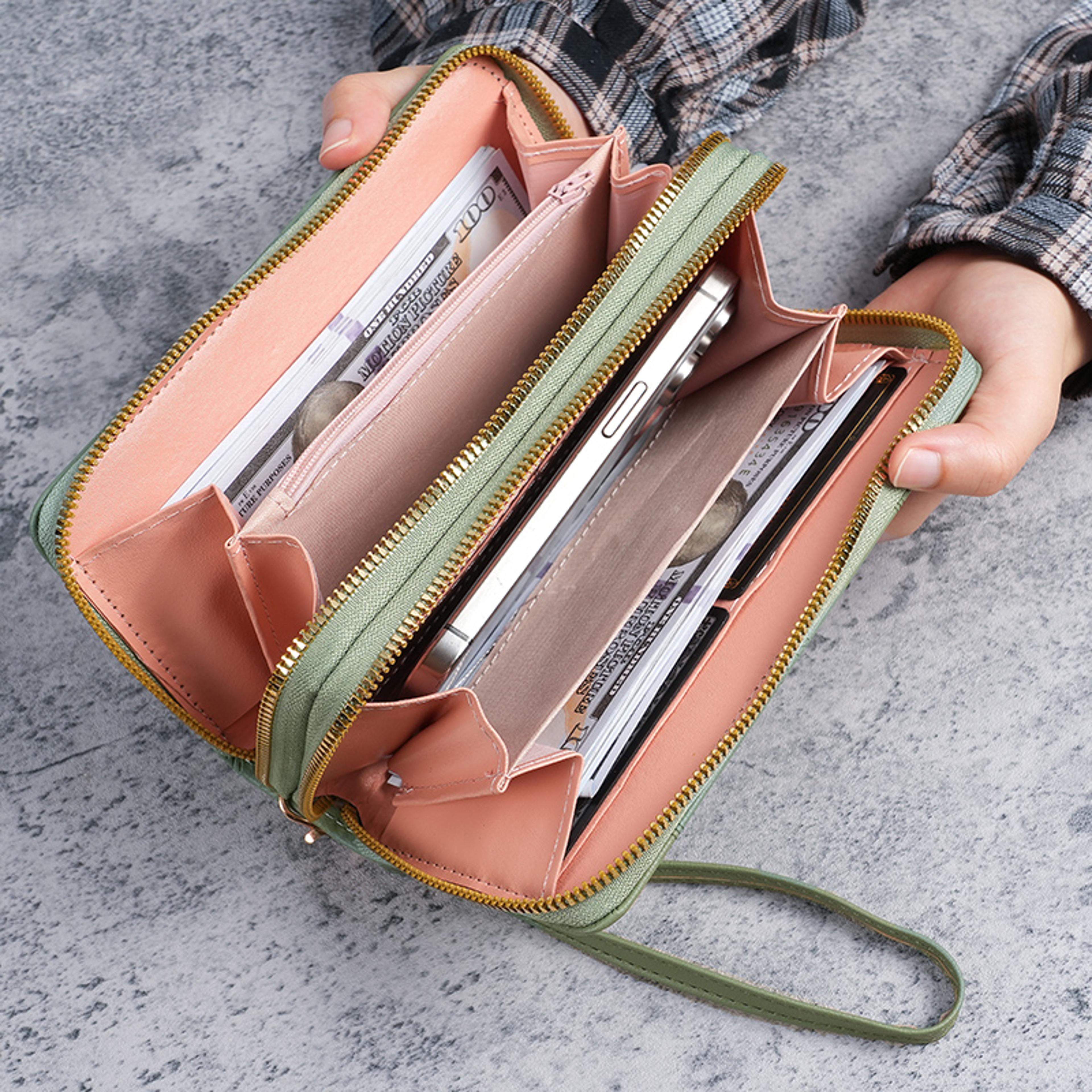 Large Capacity Clutch Bag For Ladies Highend Double Wallet Mobile Phone Bag 9