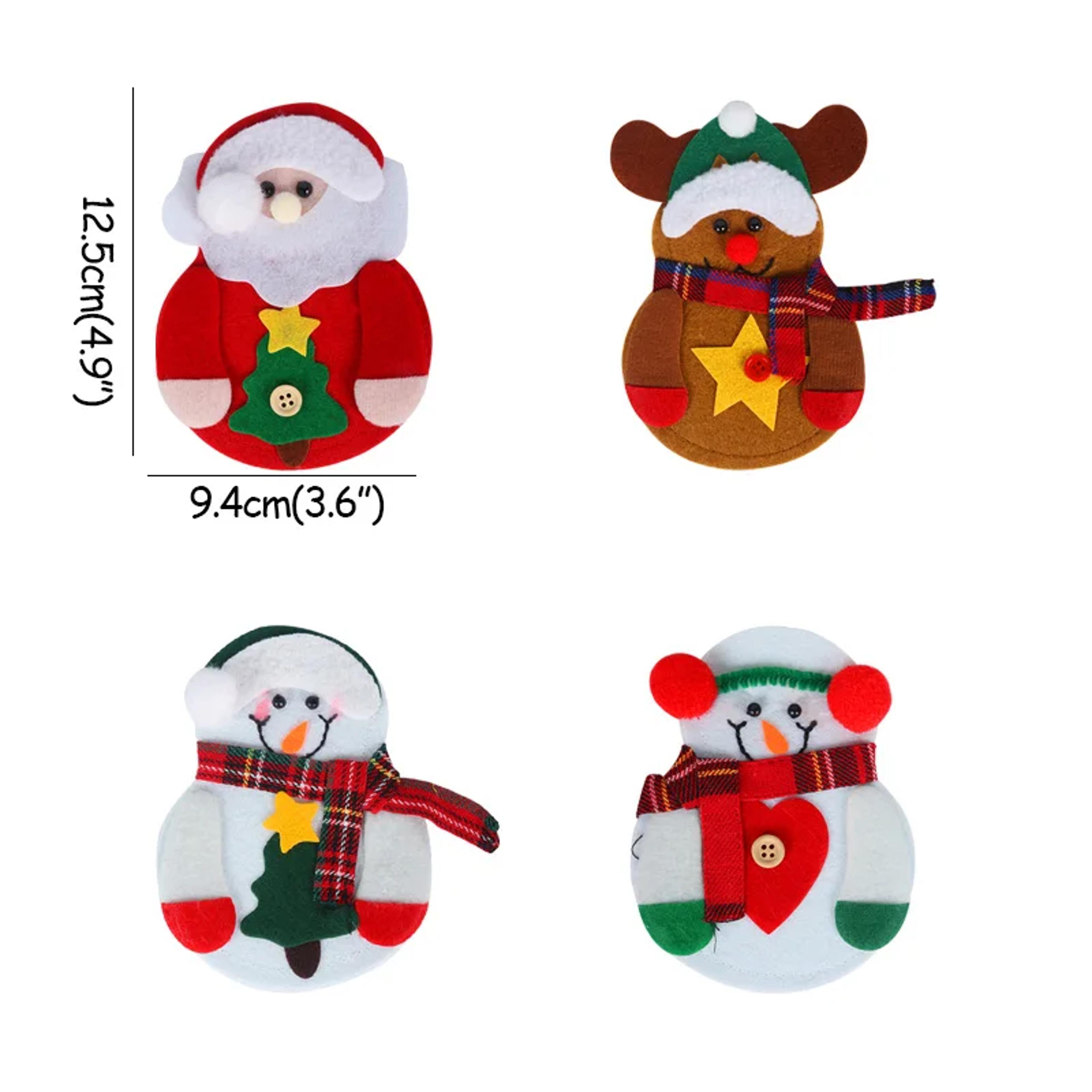Knife Fork Tableware Holders 4pcs Christmas Cutlery Bag Pocket Christmas Dinner Table Ornaments 6