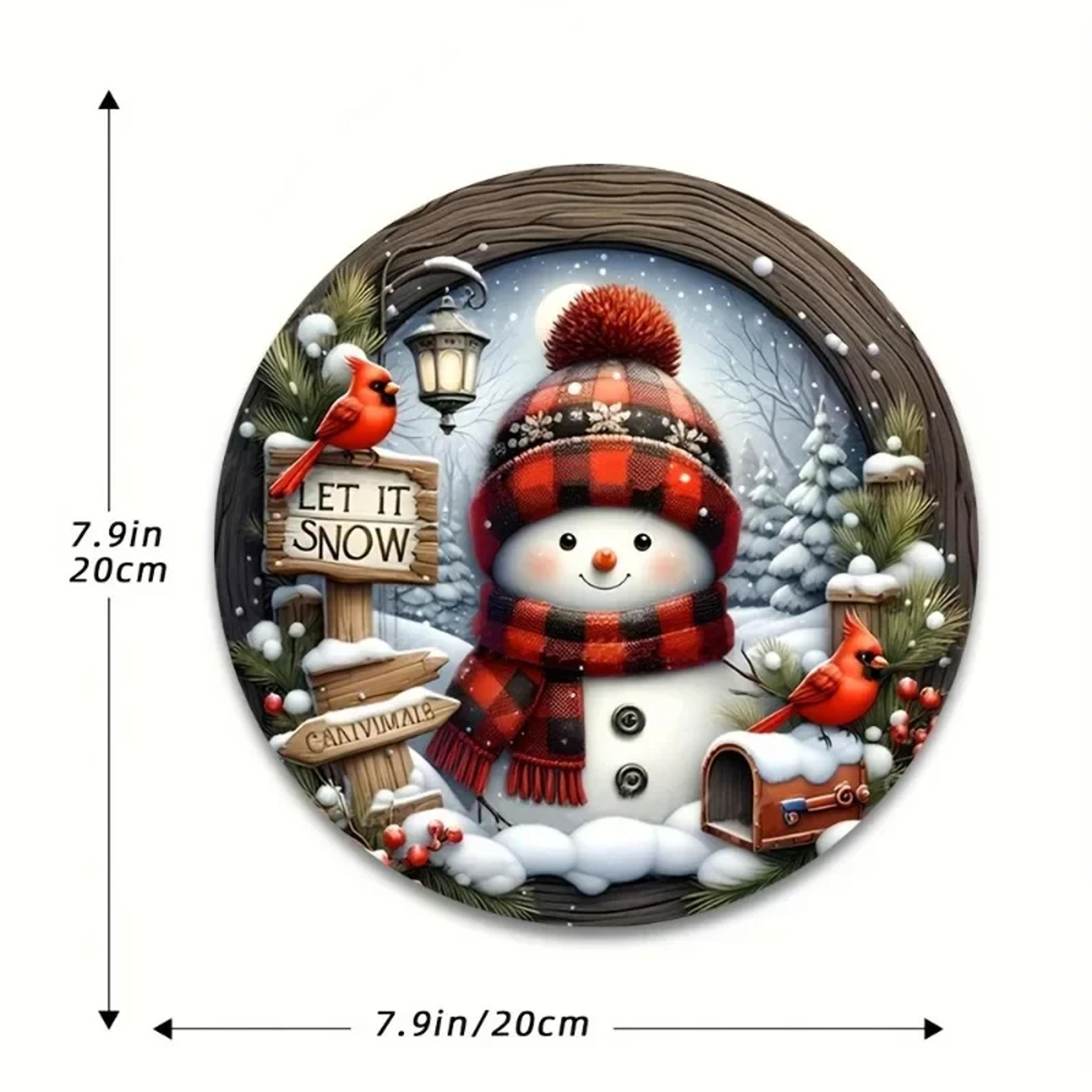 Christmas Wooden Snowman Door Sign Snowman Front Door Welcome Sign Christmas Winter Sign For Garden 5