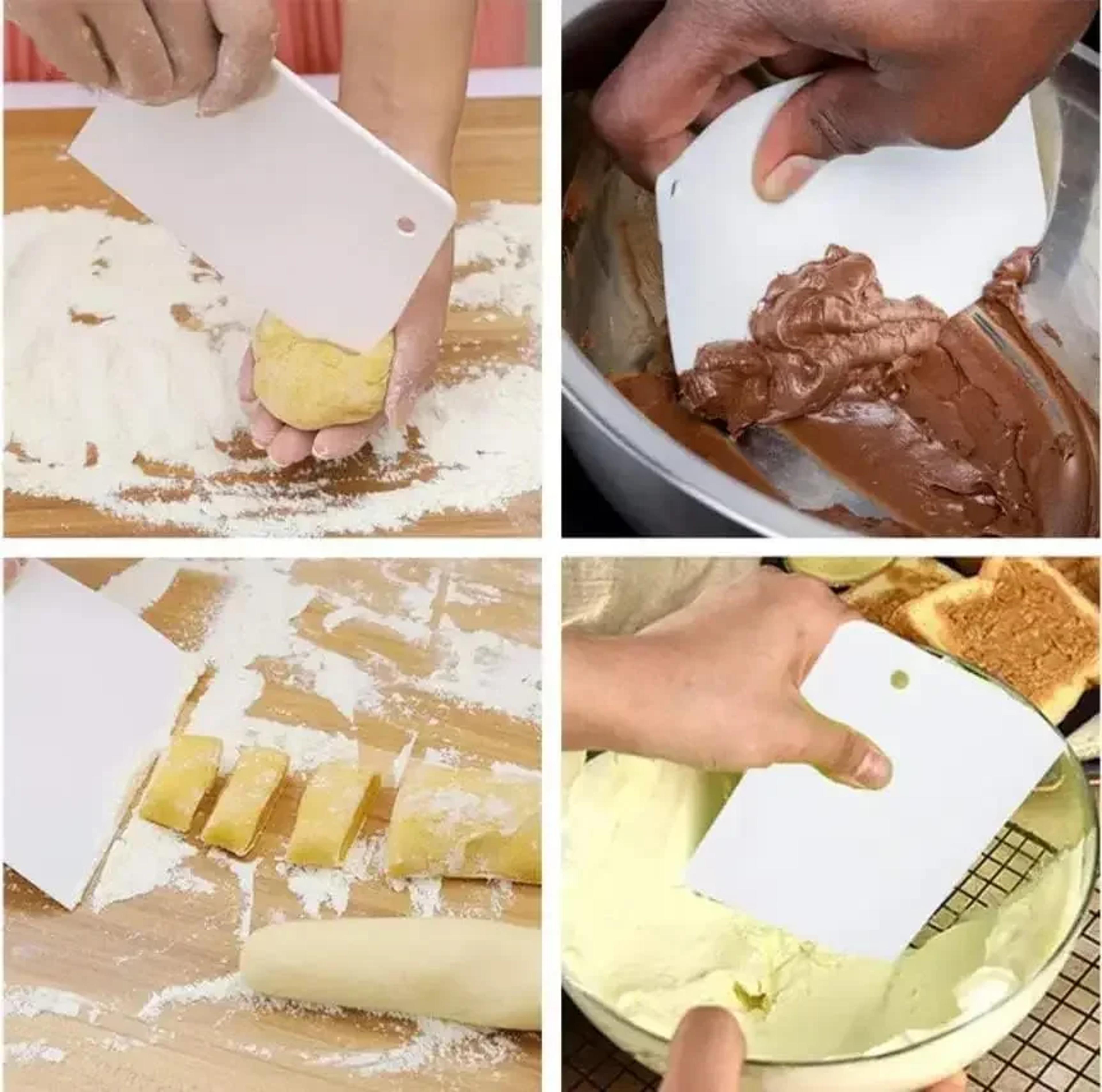 DIY Pastry Cutters Scrapers For Bread Dough Cake Fondant Kitchen Baking Kit 4