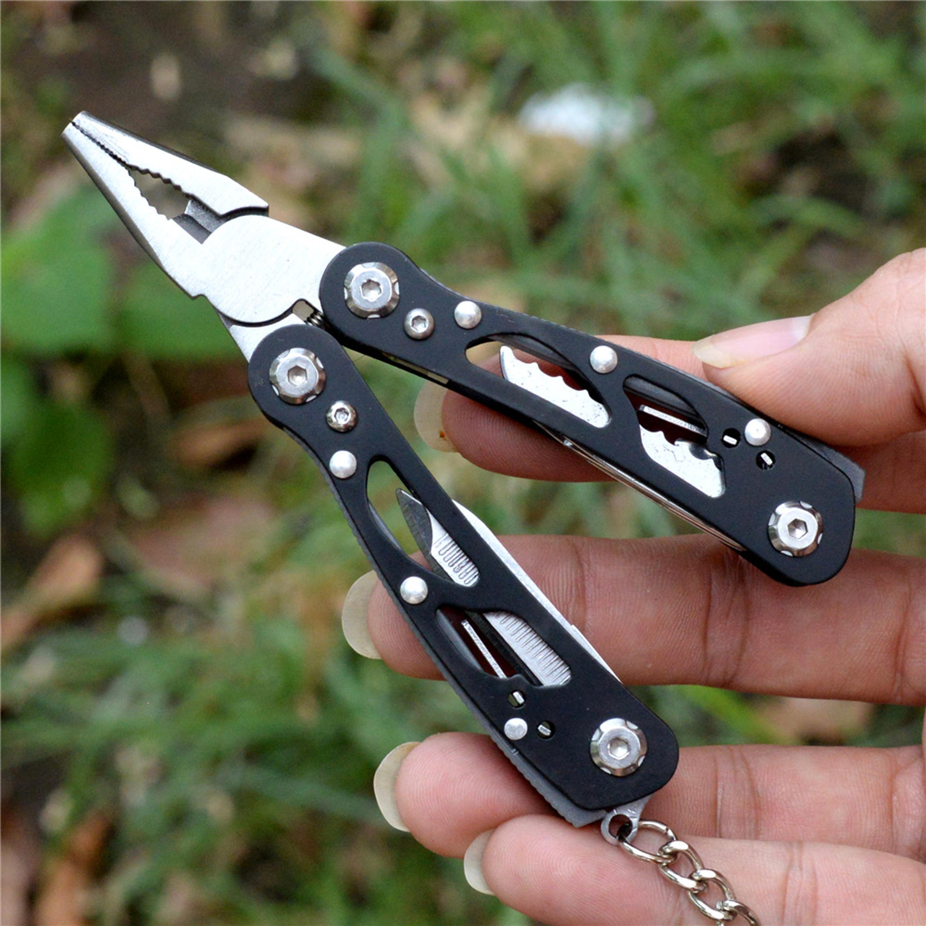 Outdoor Camping Knife Multifunction Pocket Pliers Tool Set Survival Scissors Foldable Saw Screwdriv 0