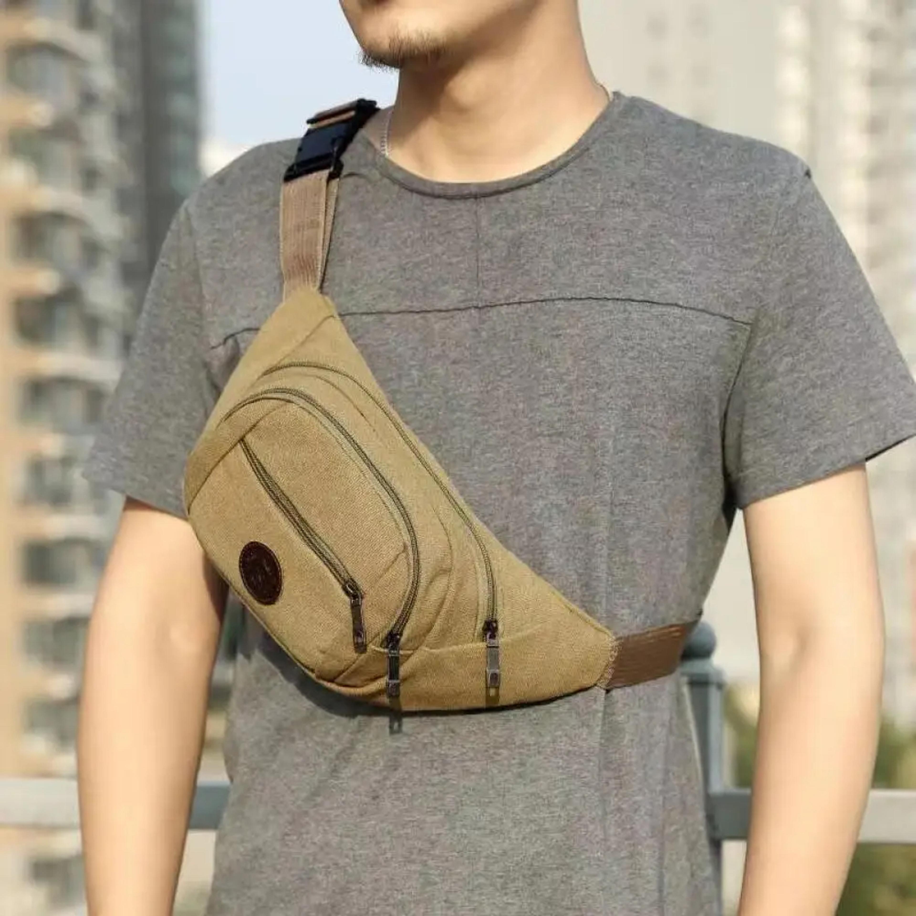 Lightweight Mens Outdoor Waist Pack Wear Resistant Chest Pack Rainproof Bag For Running Hiking Outd 5