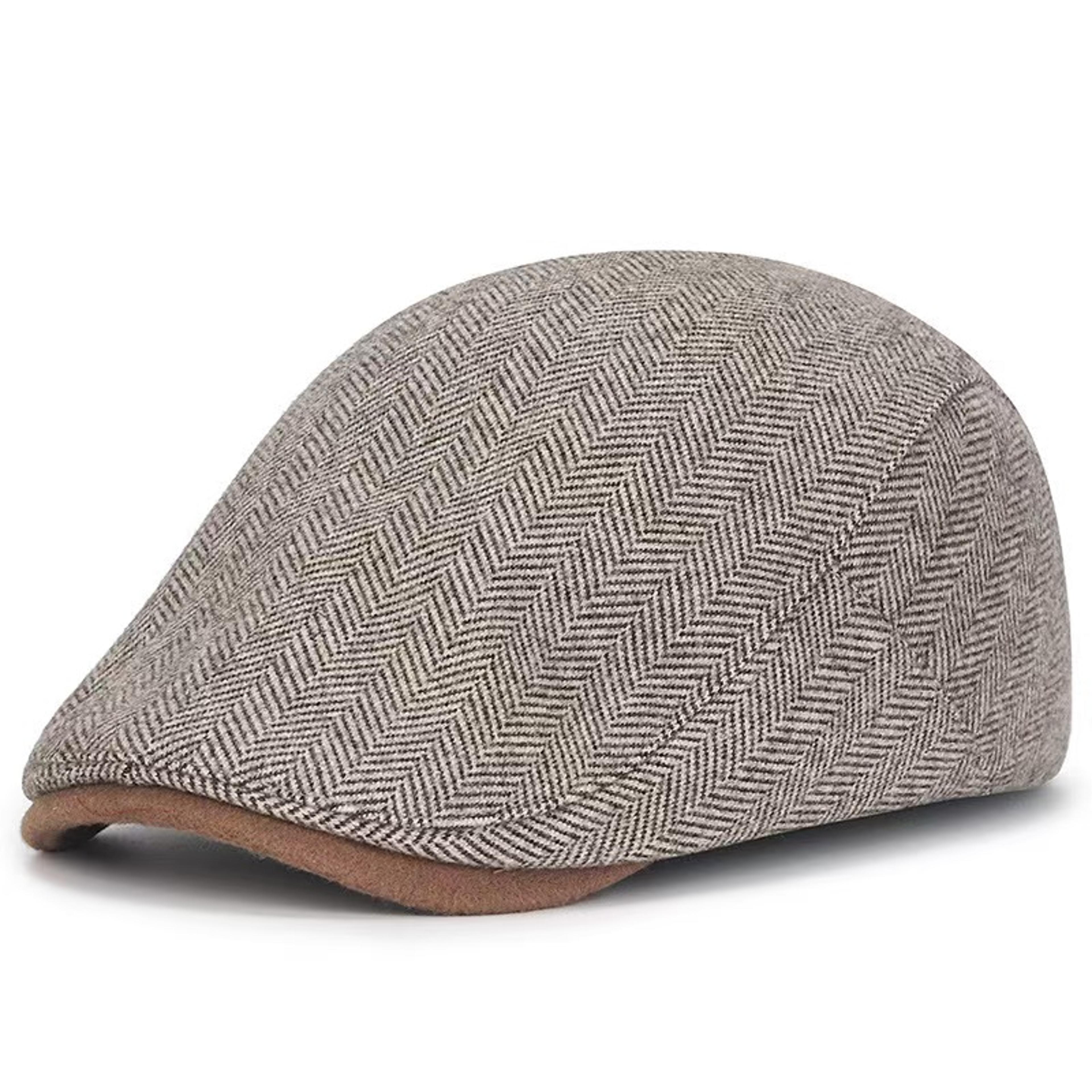 Solid Warm Newsboy Caps For Autumn And Winter Polyester Flat Peaked Cap Painter Beret Hats For Men  5