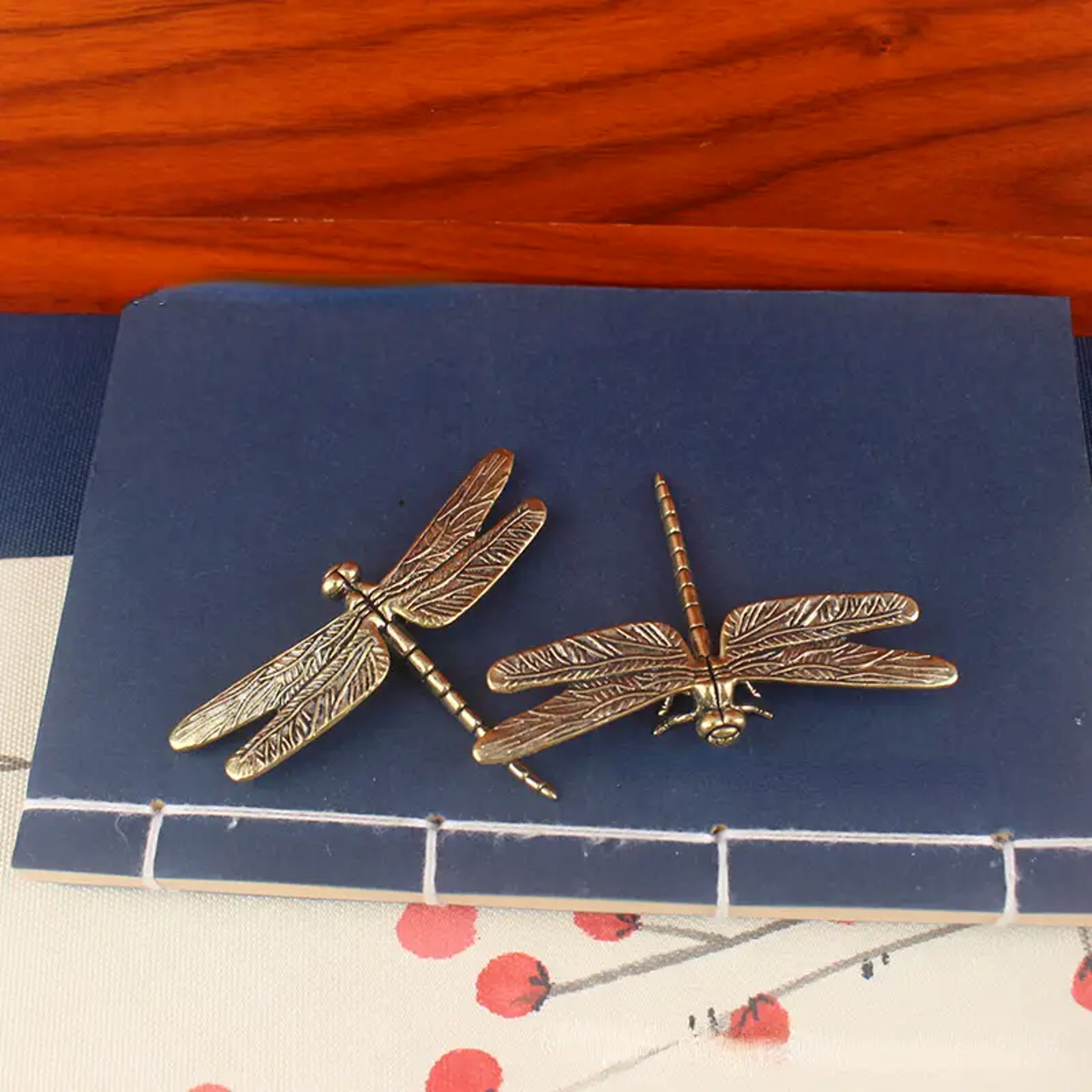 Vintage Brass Dragonfly Figurine  Antique Home Office Decor 3