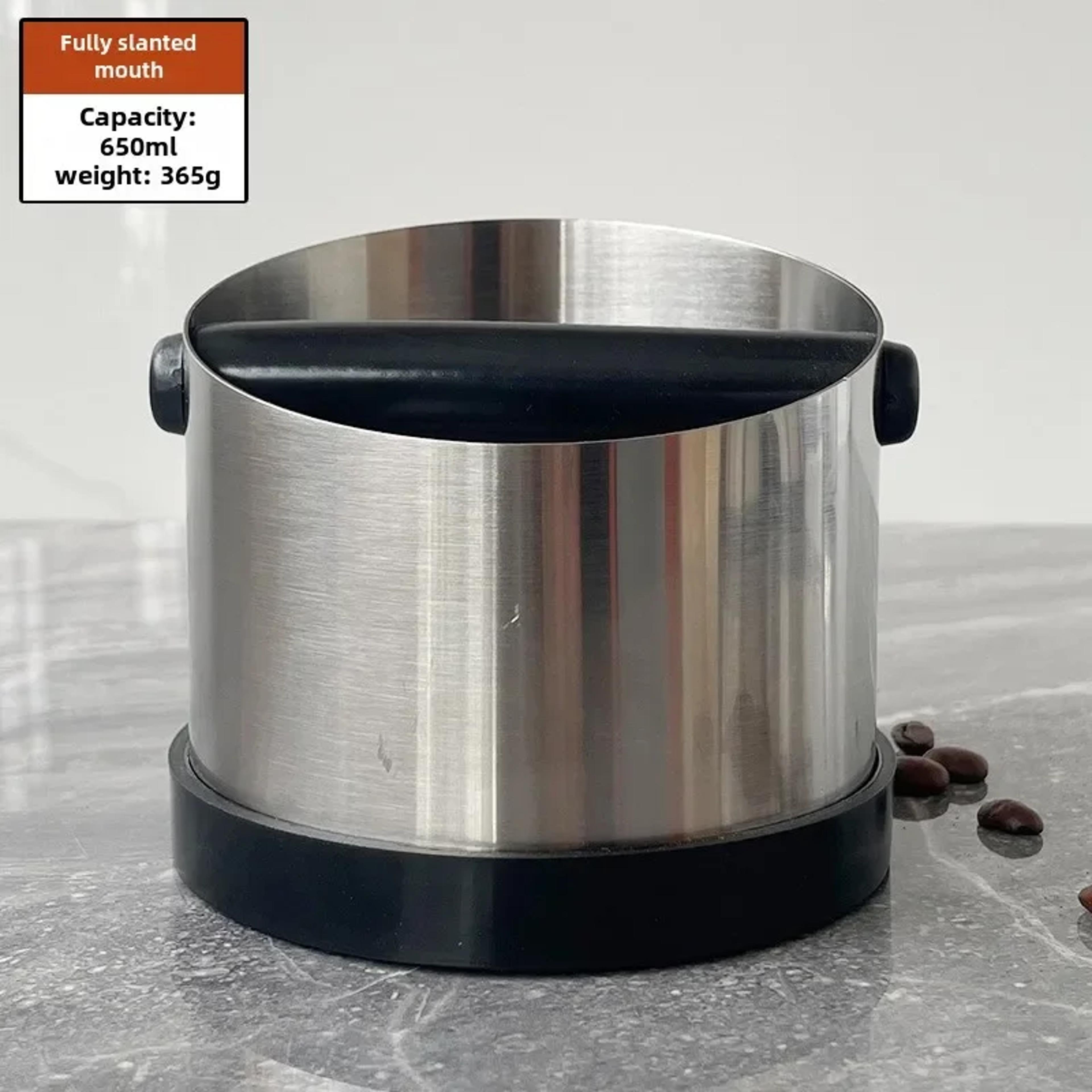 Espresso Coffee Knock Box With NonSlip Rubber Ring Durable Stainless Steel Ground Bin For Effortles 1