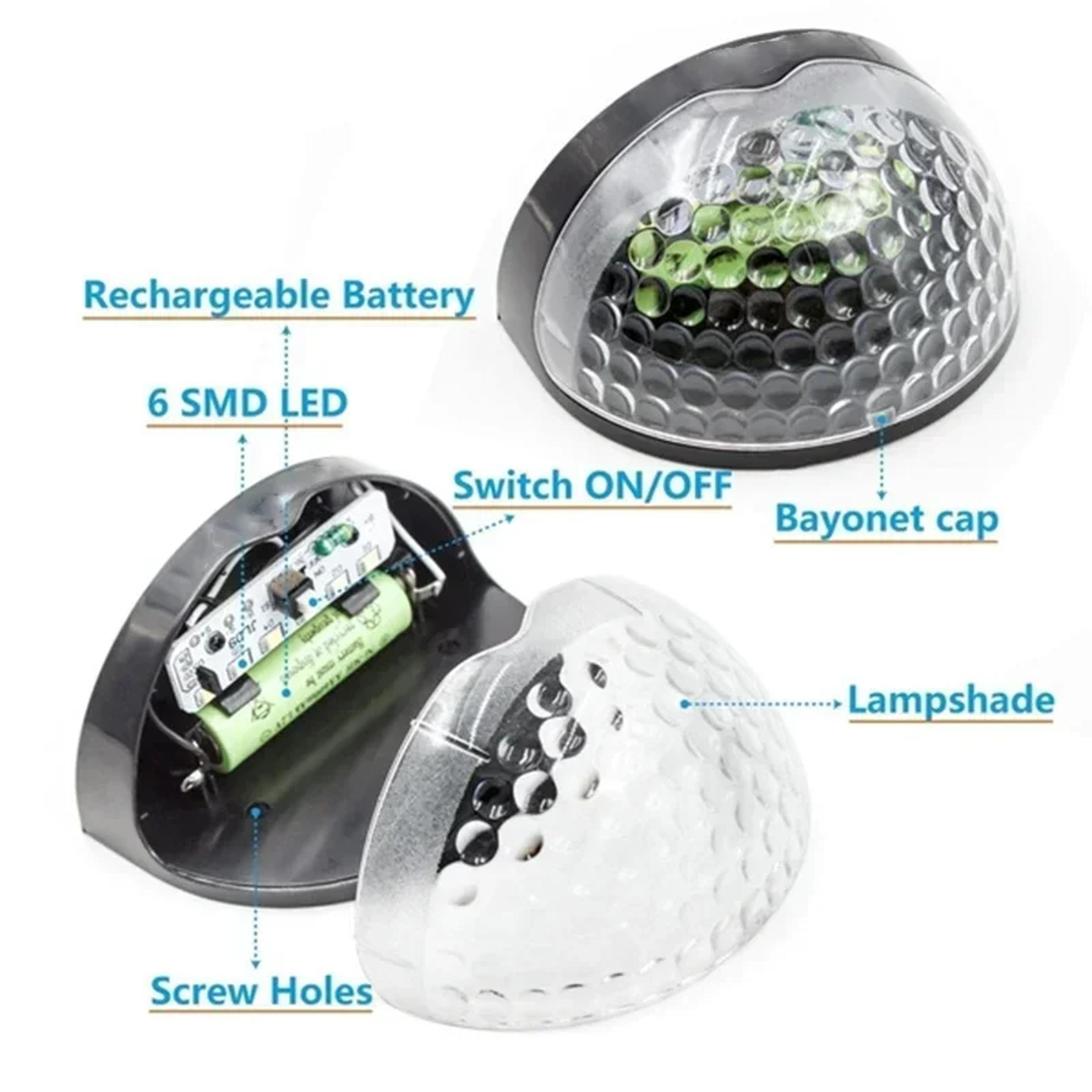LED Solar Lights Outdoor Pack Waterproof Solar Fence Lamp Garden Energy Wall Lamps 4