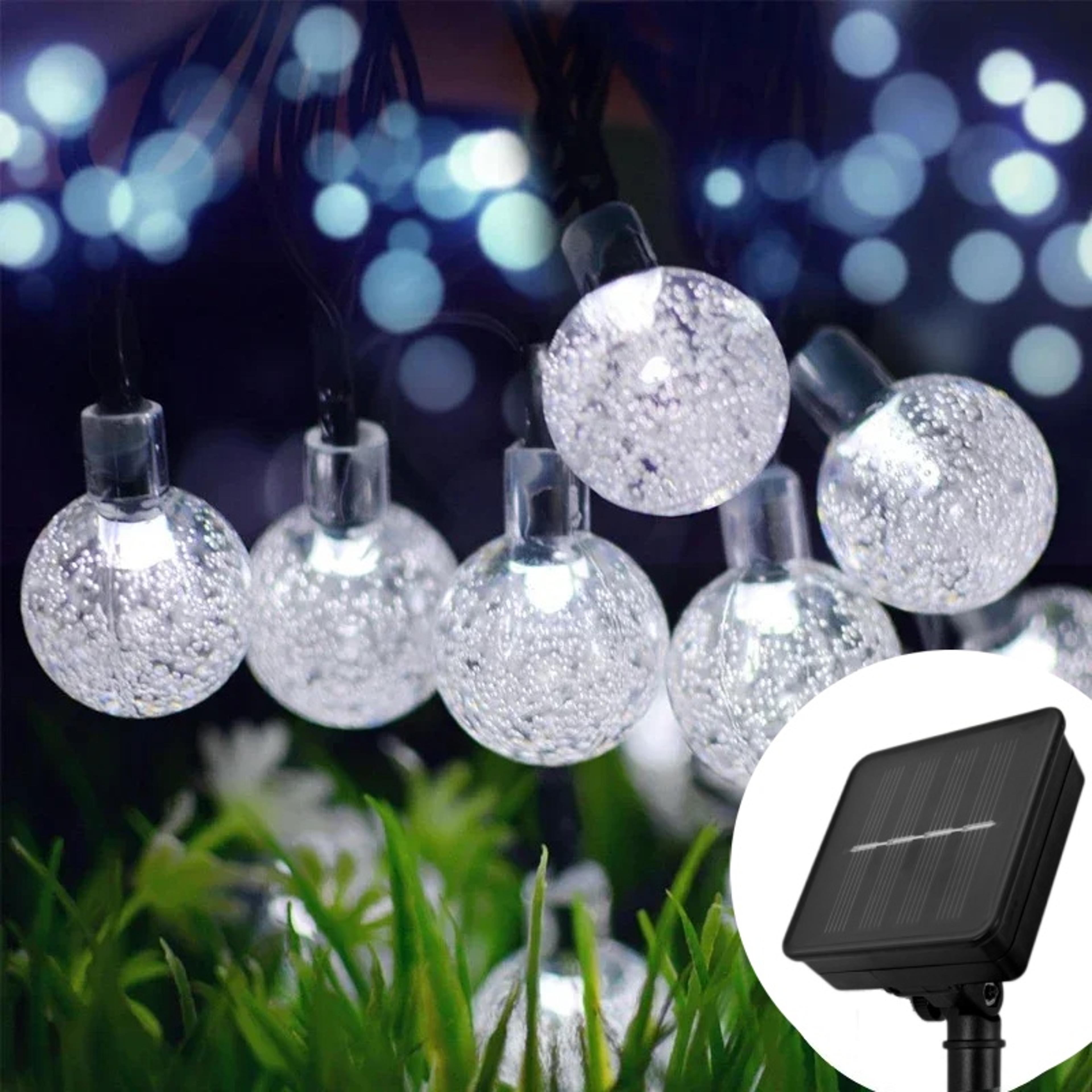 Solar Crystal Ball LED Light String Outdoor Waterproof LED Holiday Garden Decor 1