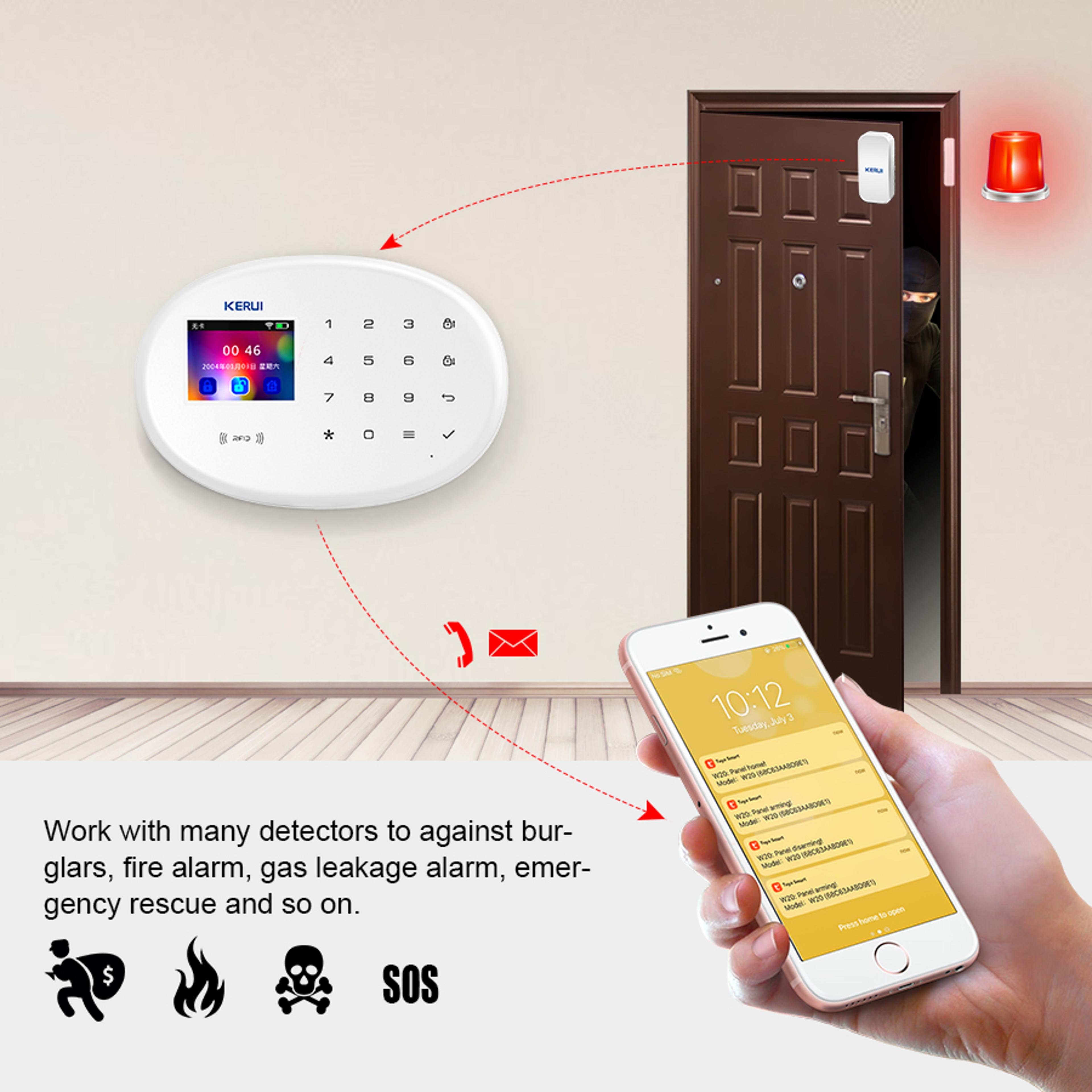 Wireless GSM Alarm System For Home Security 433MHz WiFi Tuya Smart Control Motion Detection Sensor 3