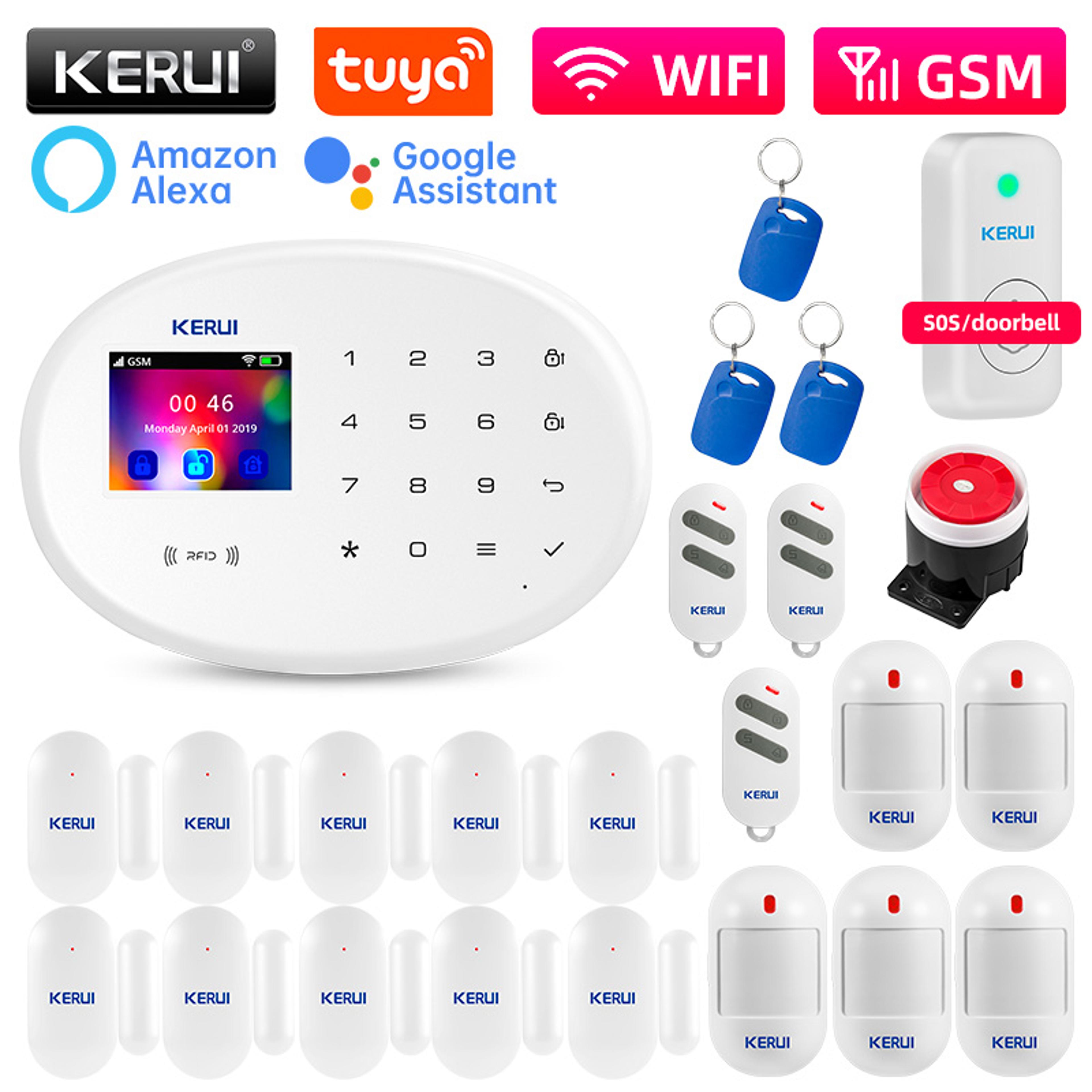 WIFI GSM Alarm System Kit Motion Detector Tuya Smart Remote Control Door Sensor For Home Security A