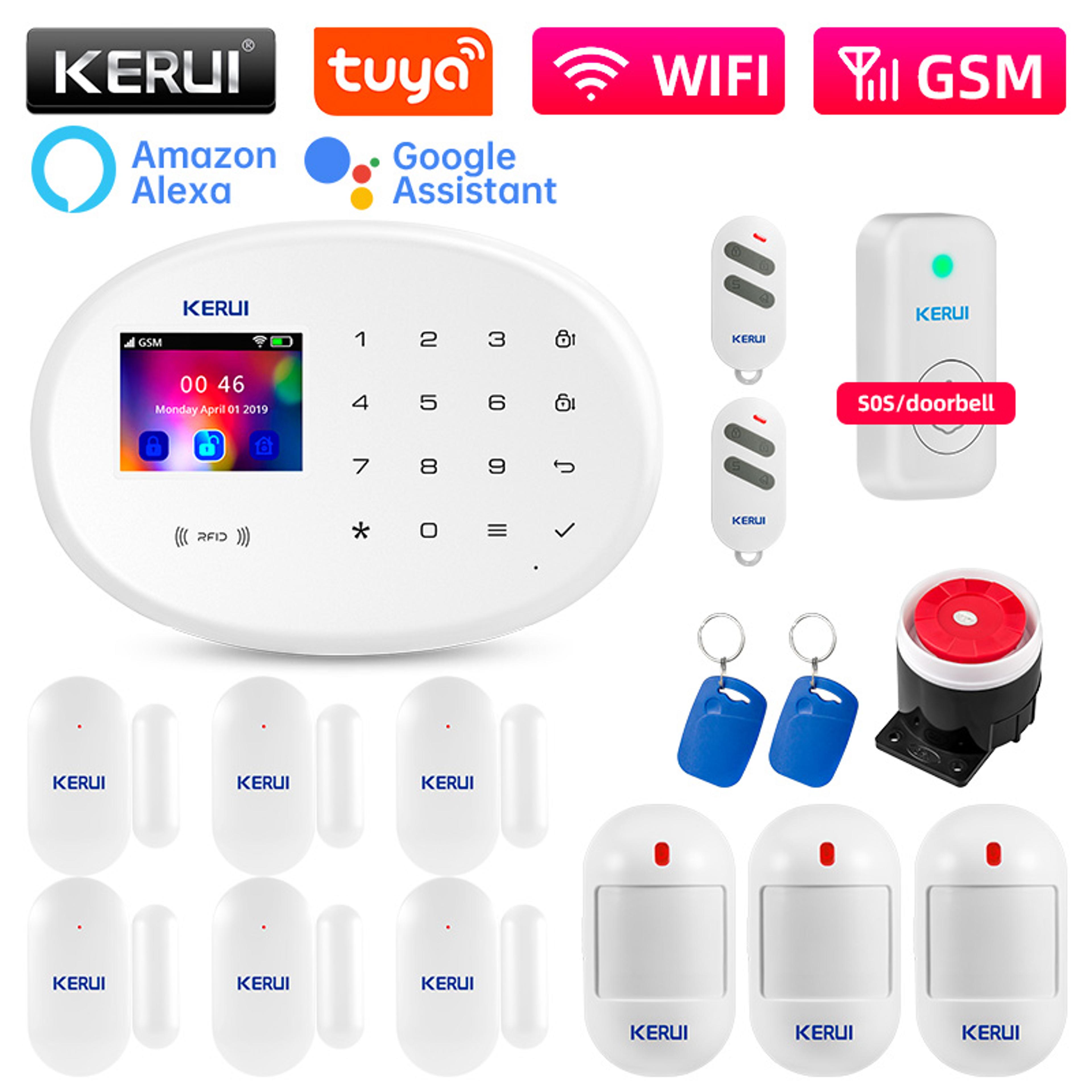 WIFI GSM Alarm System Kit Motion Detector Tuya Smart Remote Control Door Sensor For Home Security A