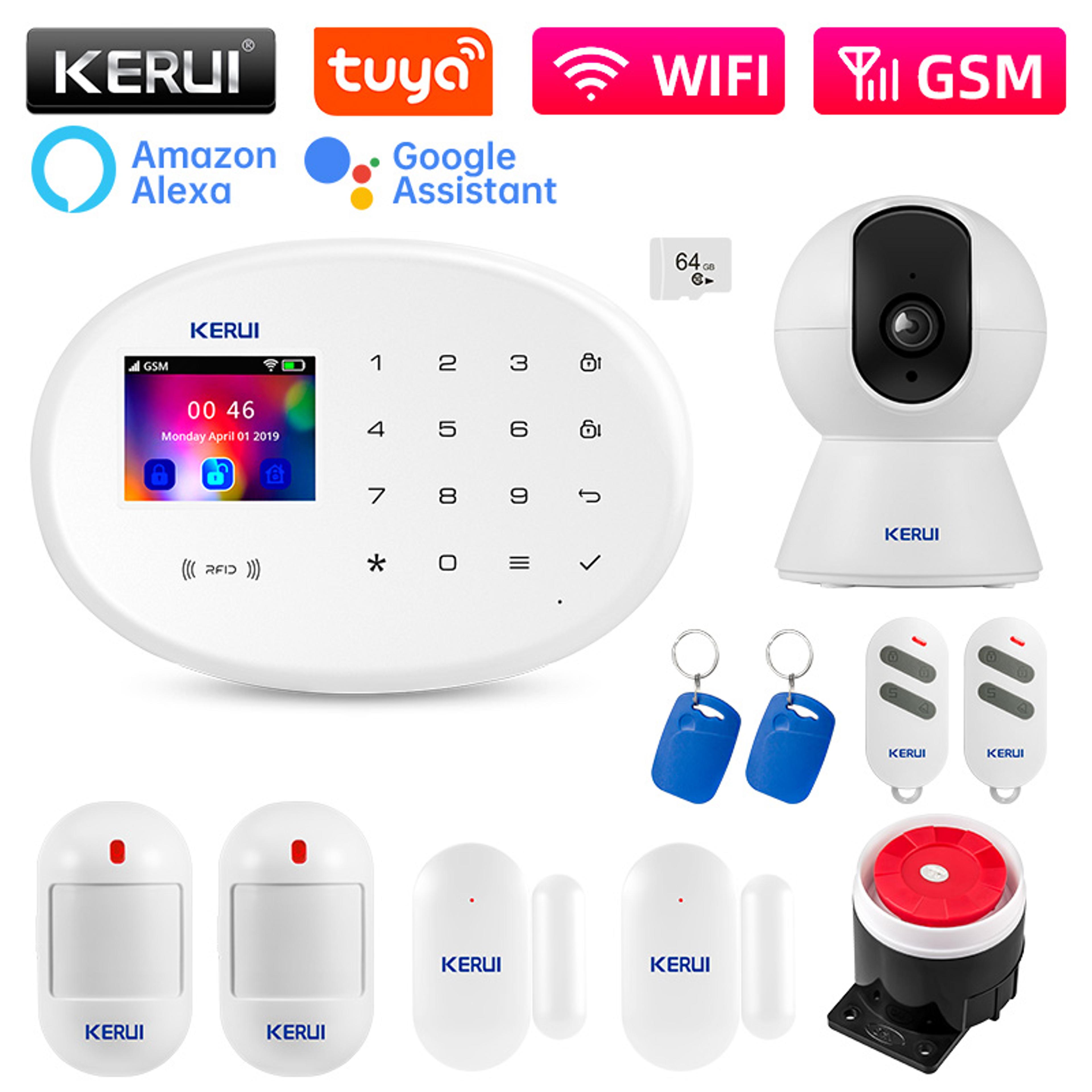 WIFI GSM Alarm System Kit Motion Detector Tuya Smart Remote Control Door Sensor For Home Security A