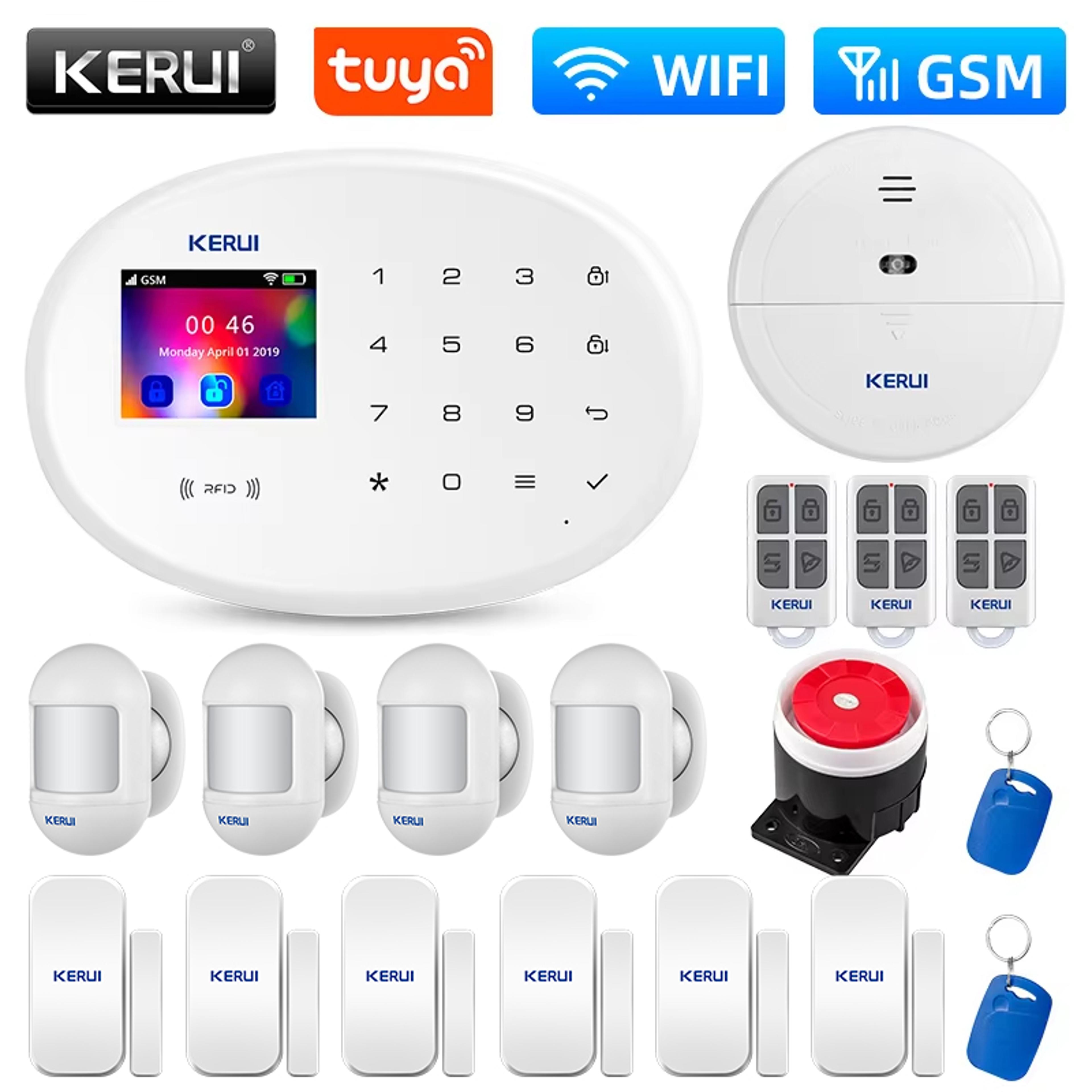 WIFI GSM Home Security Protection Alarm System Kit  Tuya Smart Alexa Support Motion Detector 7