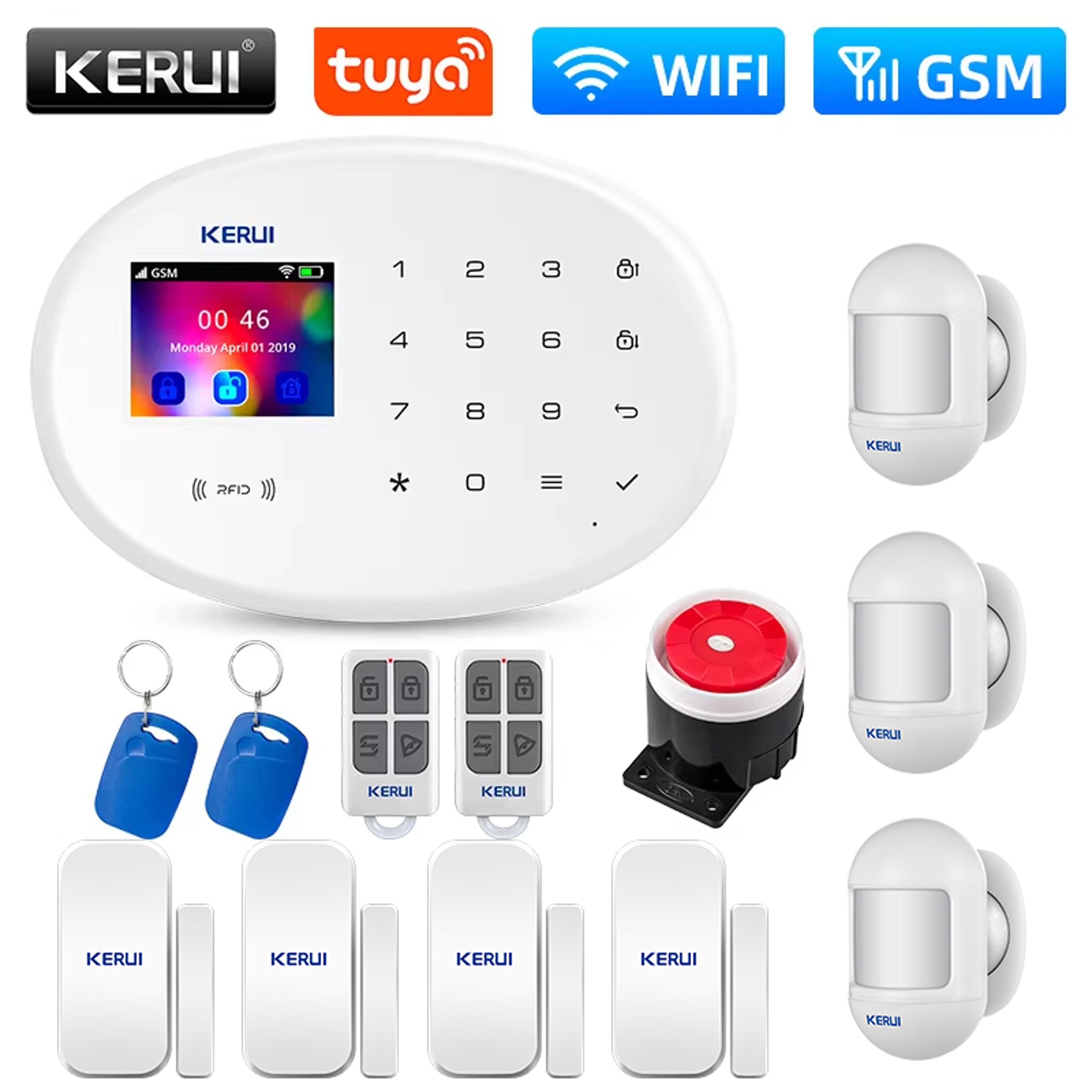 WIFI GSM Home Security Protection Alarm System Kit  Tuya Smart Alexa Support Motion Detector 13