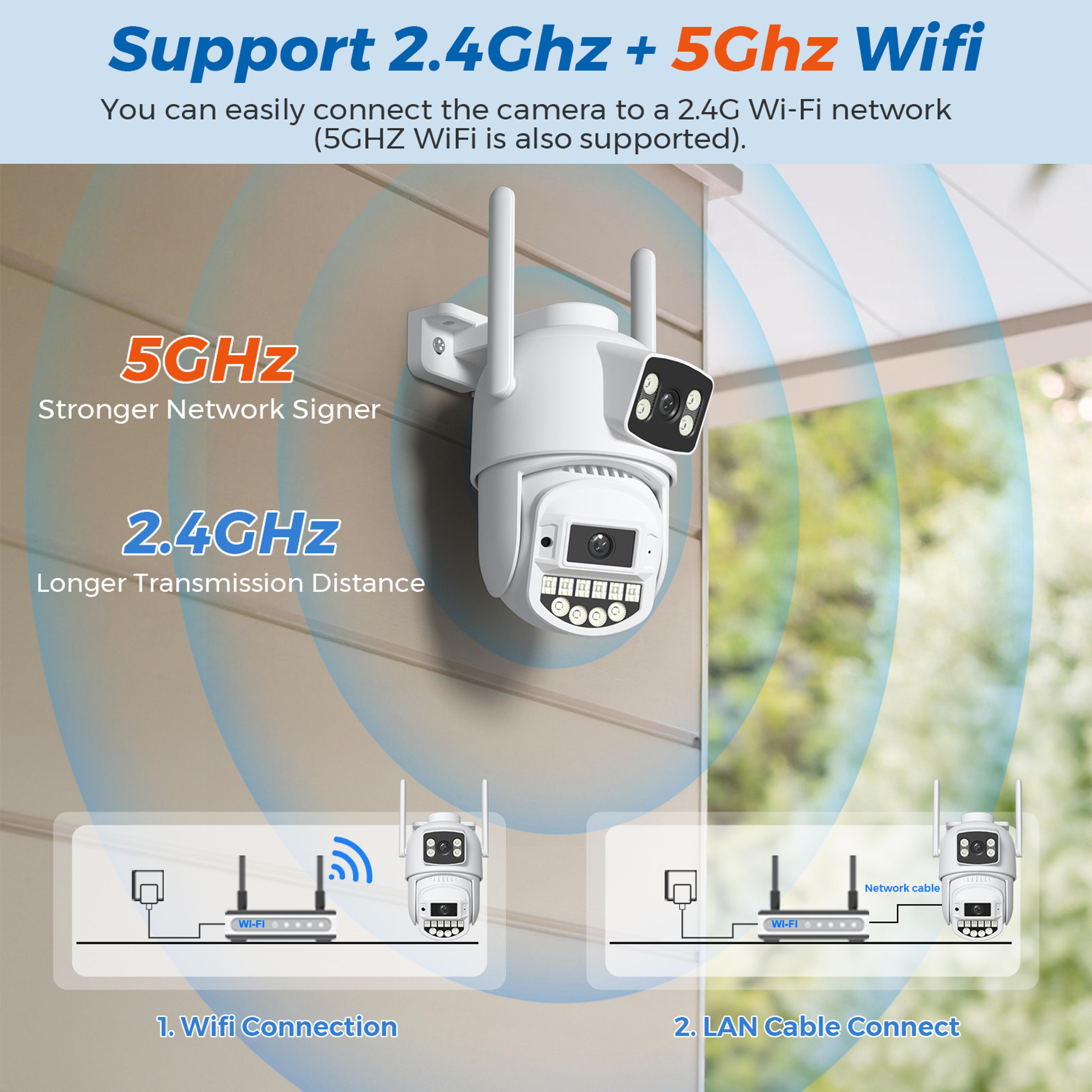 Outdoor Auto Tracking PTZ Camera HZ Wifi 5X Digital Zoom UHD Night Vision 10MP CCTV IP Camera With