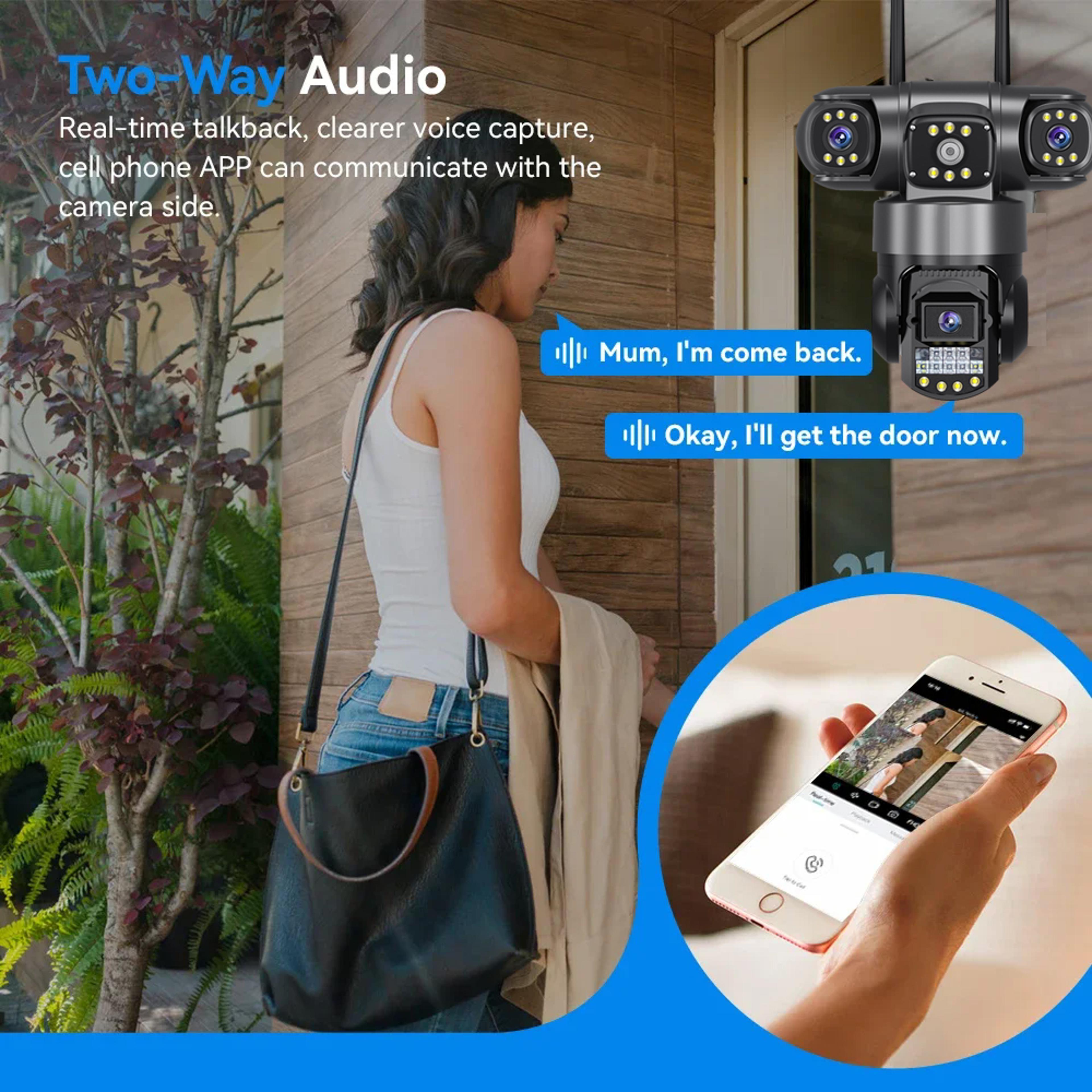 Outdoor Pro WiFi IP Camera Triple Lenses Waterproof CCTV Security Video Monitor Night Vision Survei 2