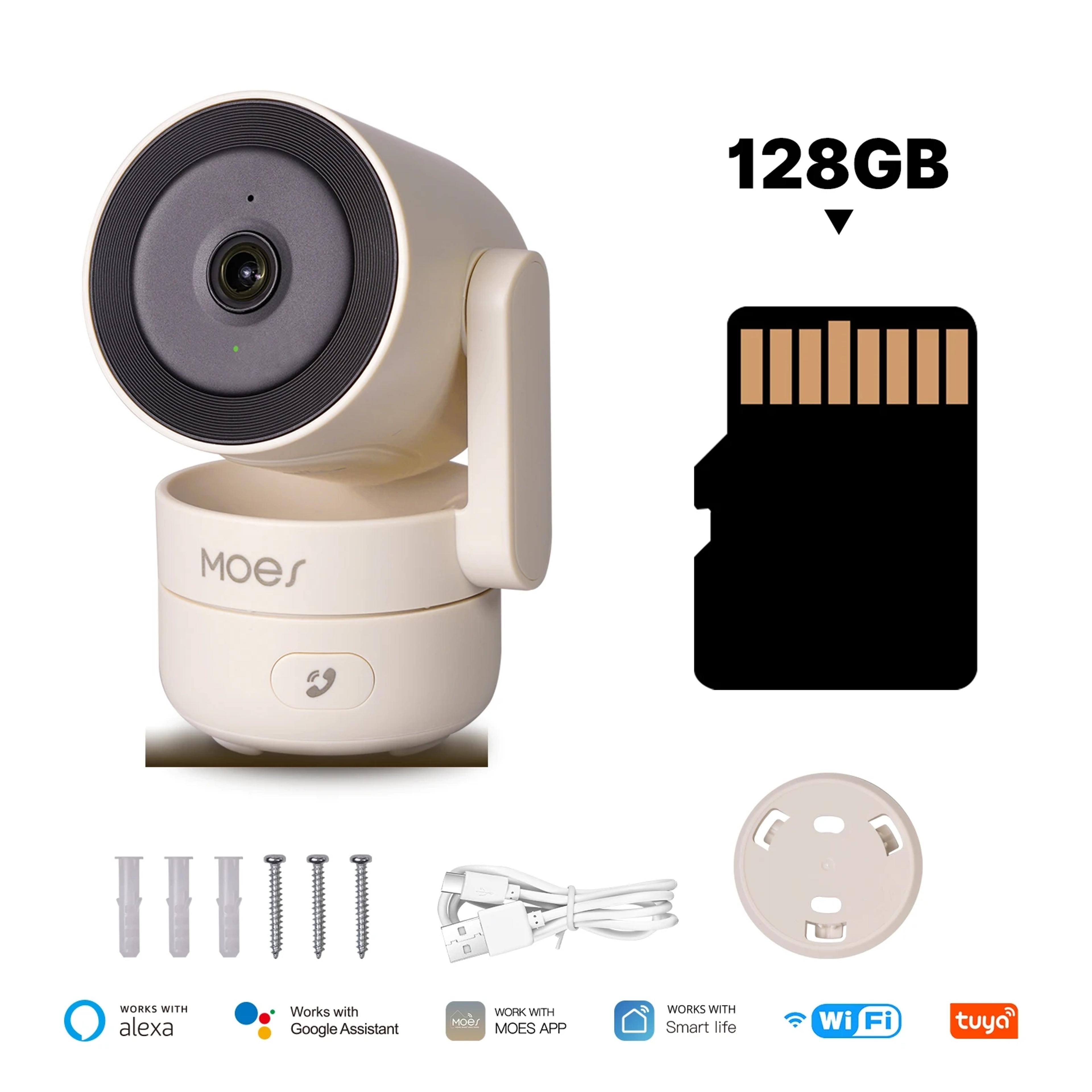WiFi Indoor PanTilt Smart Security Camera Motion  Sound Detection Infrared Night Vision Panoramic P