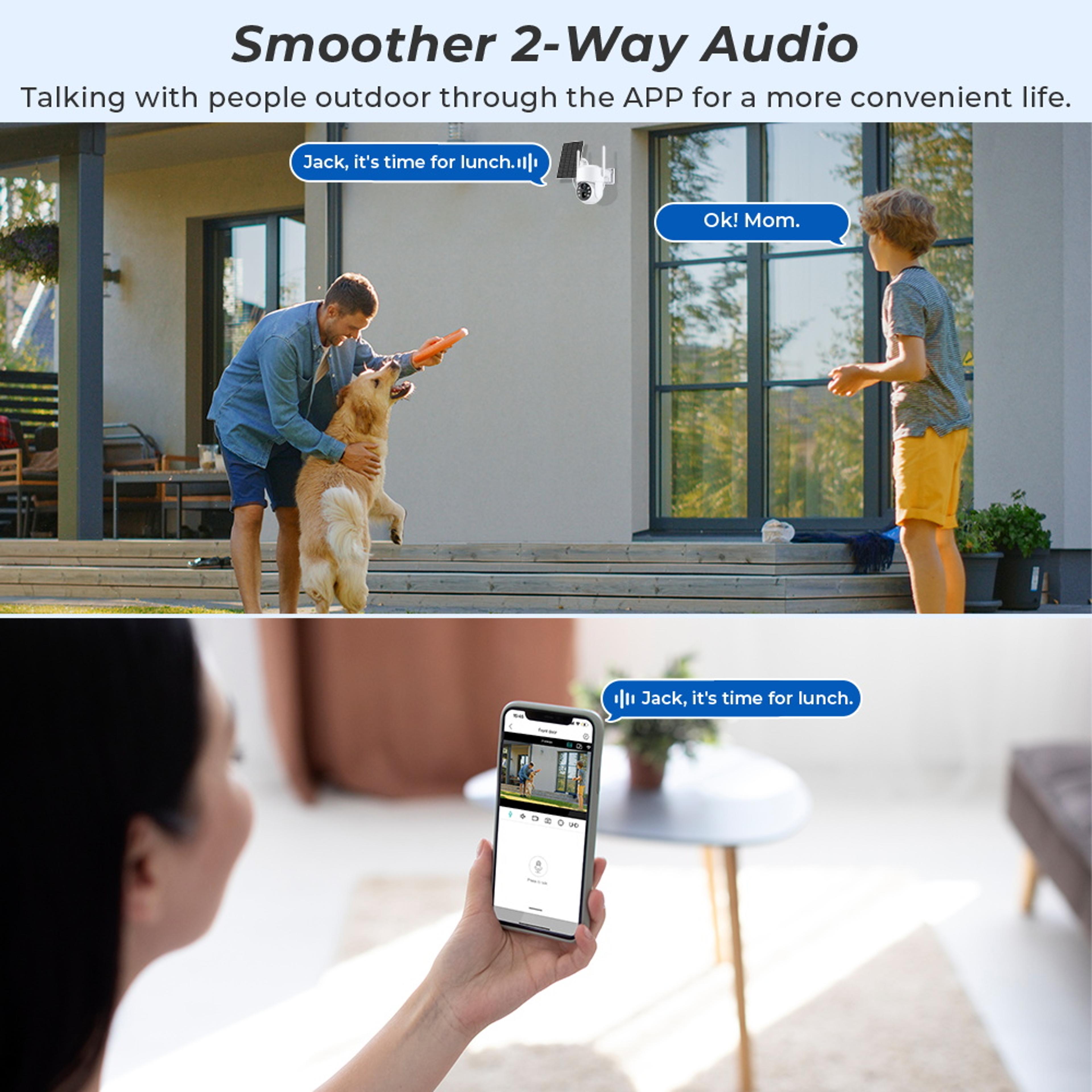 Camera Outdoor Wireless Solar Video Surveillance Builtin Battery Long Time Standby ICsee APP IP Sec 3