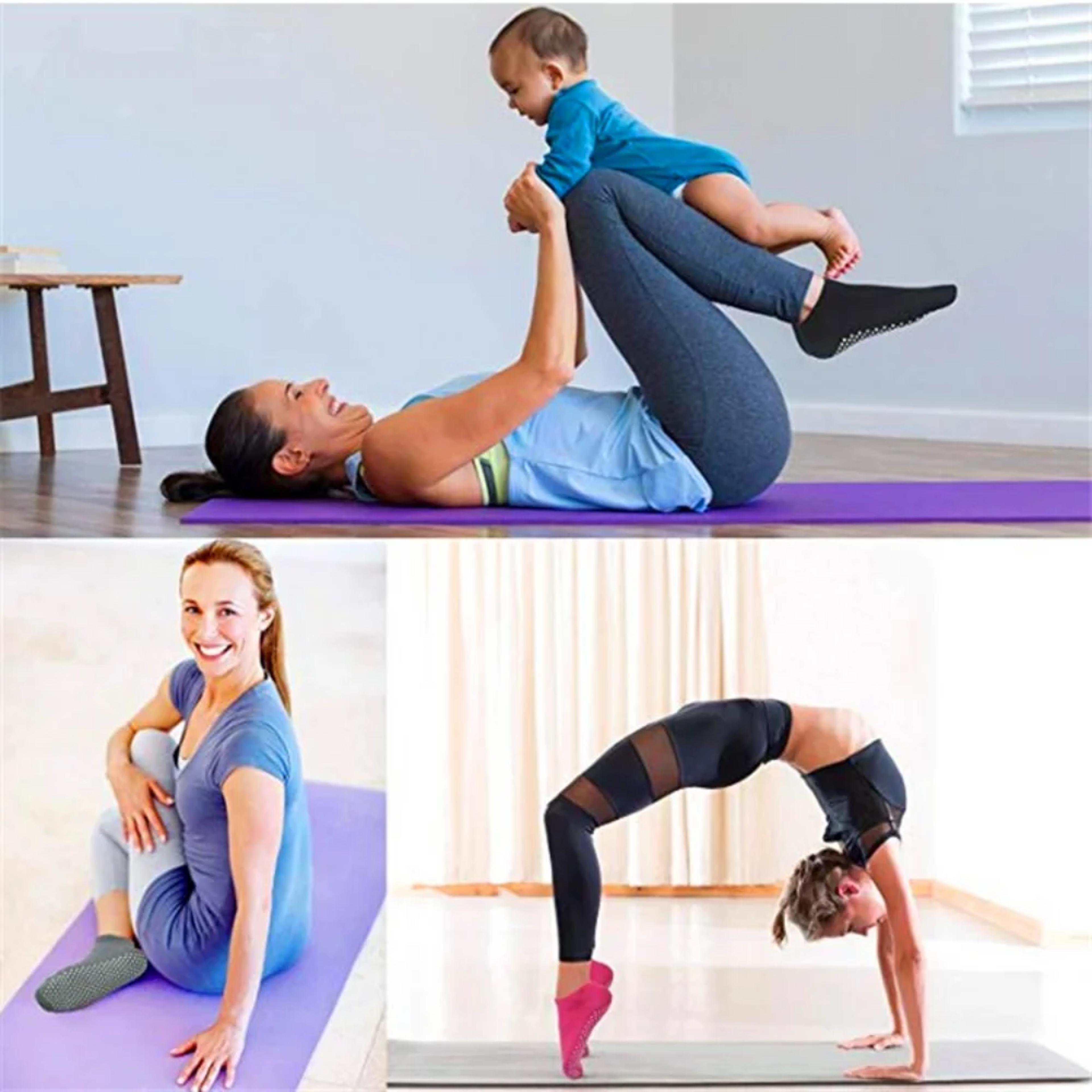 AntiSlip Yoga Socks For Women Breathable Cotton Trampoline Socks Elastic Sports Socks For Boys And  5