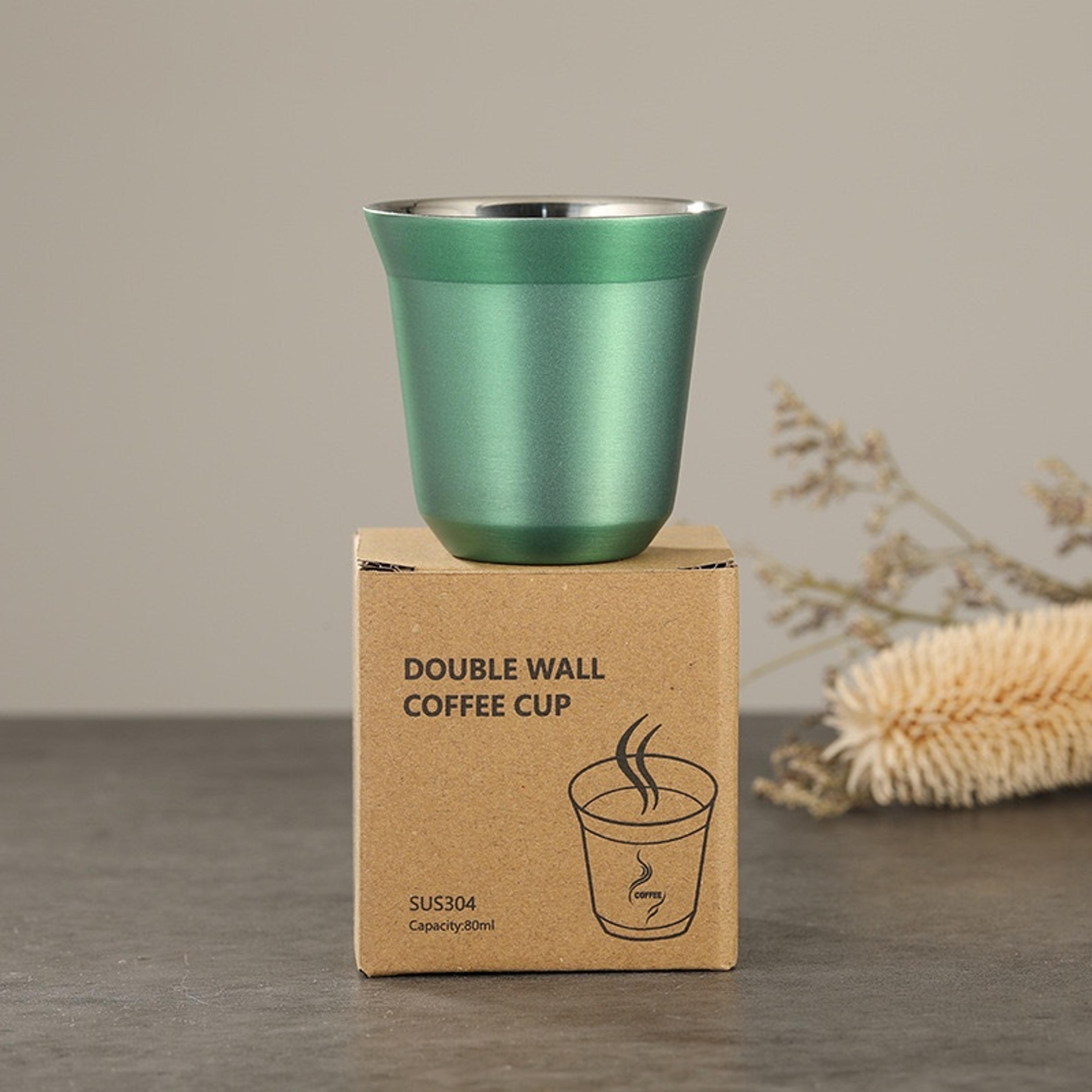 Solid Color Water Cup Summer New Simple Flat Bottom Cup Stainless Steel Doublelayer Tank Capsule Co 6