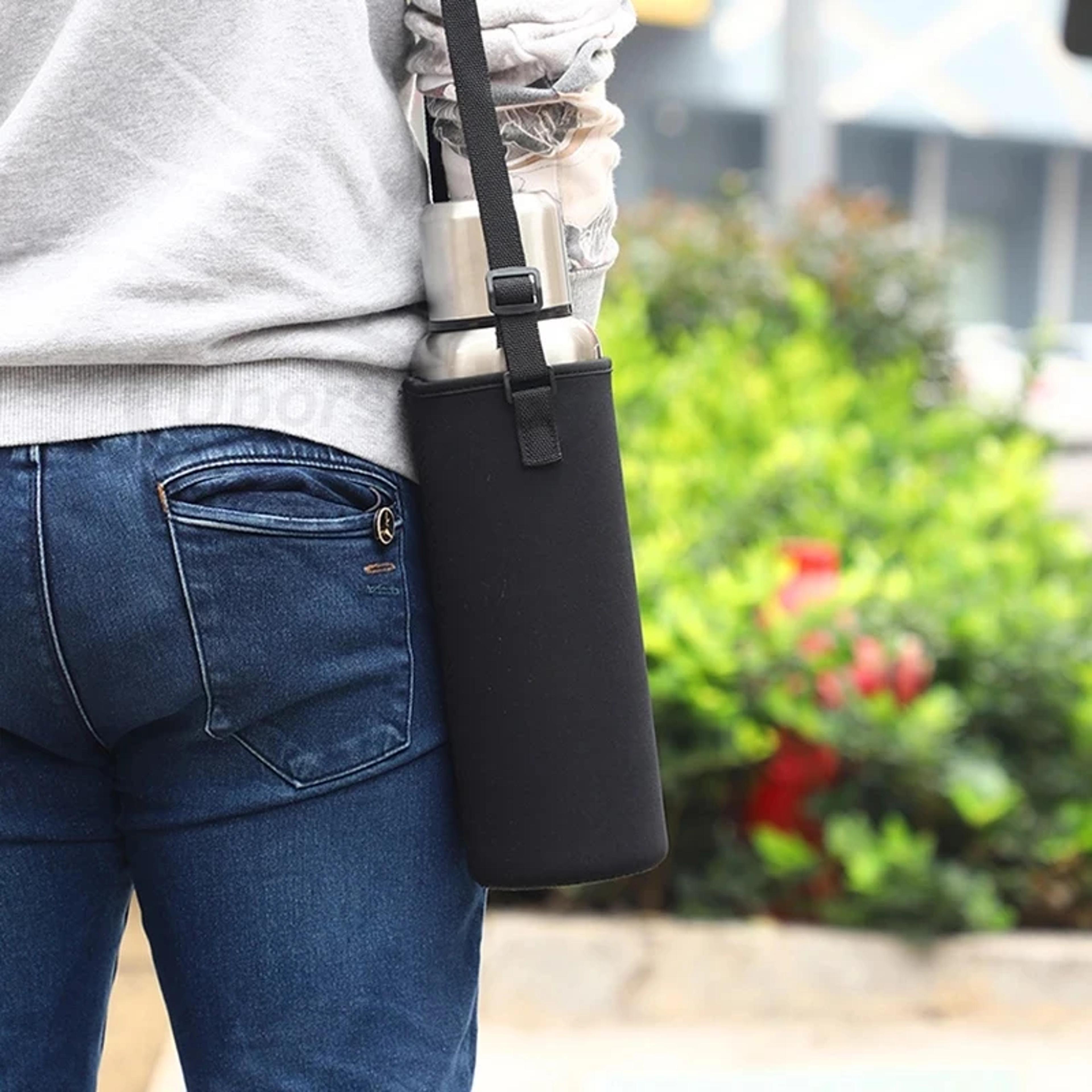 Large Capacity Vacuum Flask Insulated Tumbler With Rope Stainless Steel Thermos Bottle For Tea Drin