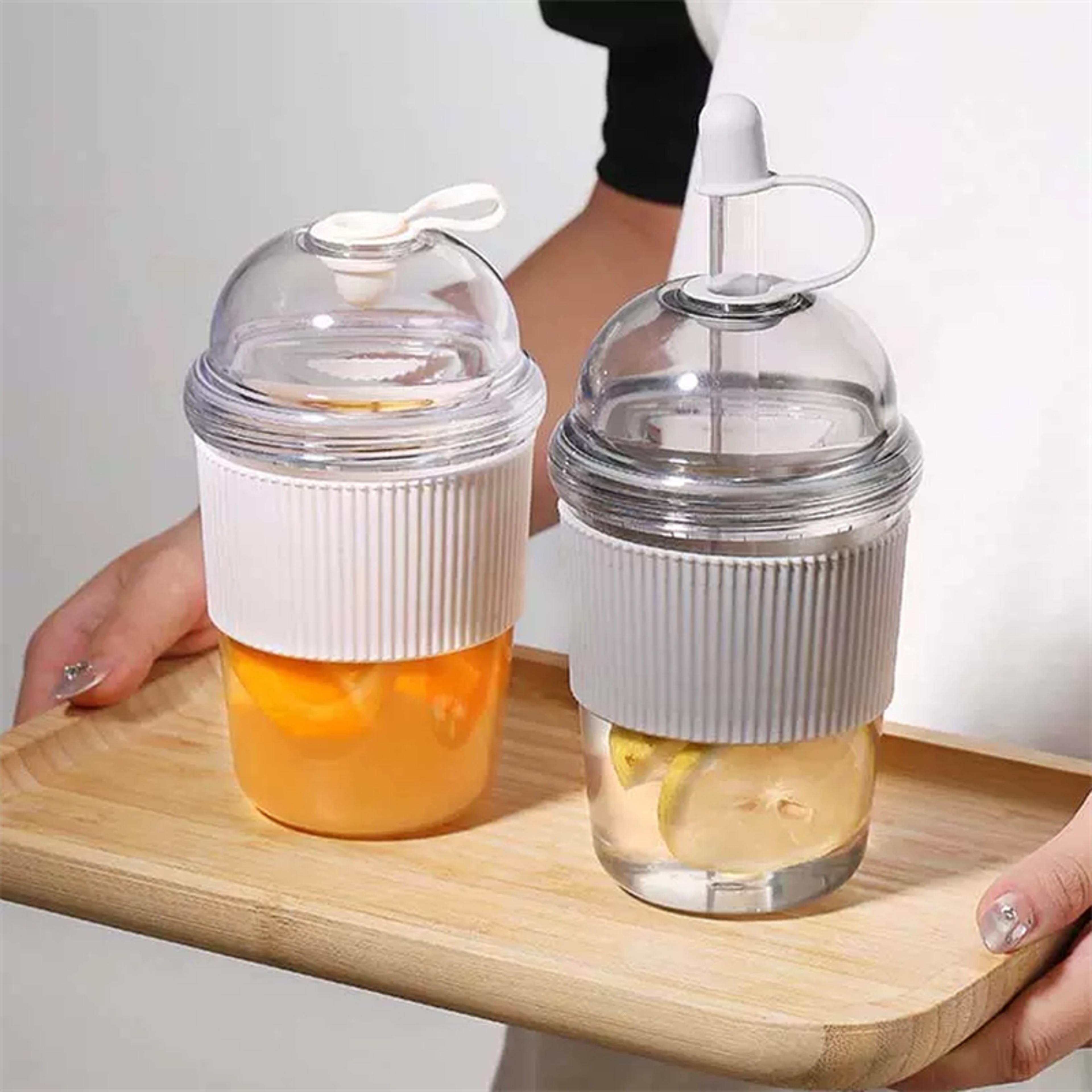 Large Capacity HeatResistant Boba Tea Straw Cup Plastic Tumbler With Lid Coffee Milk Tea  Boba Wate 5