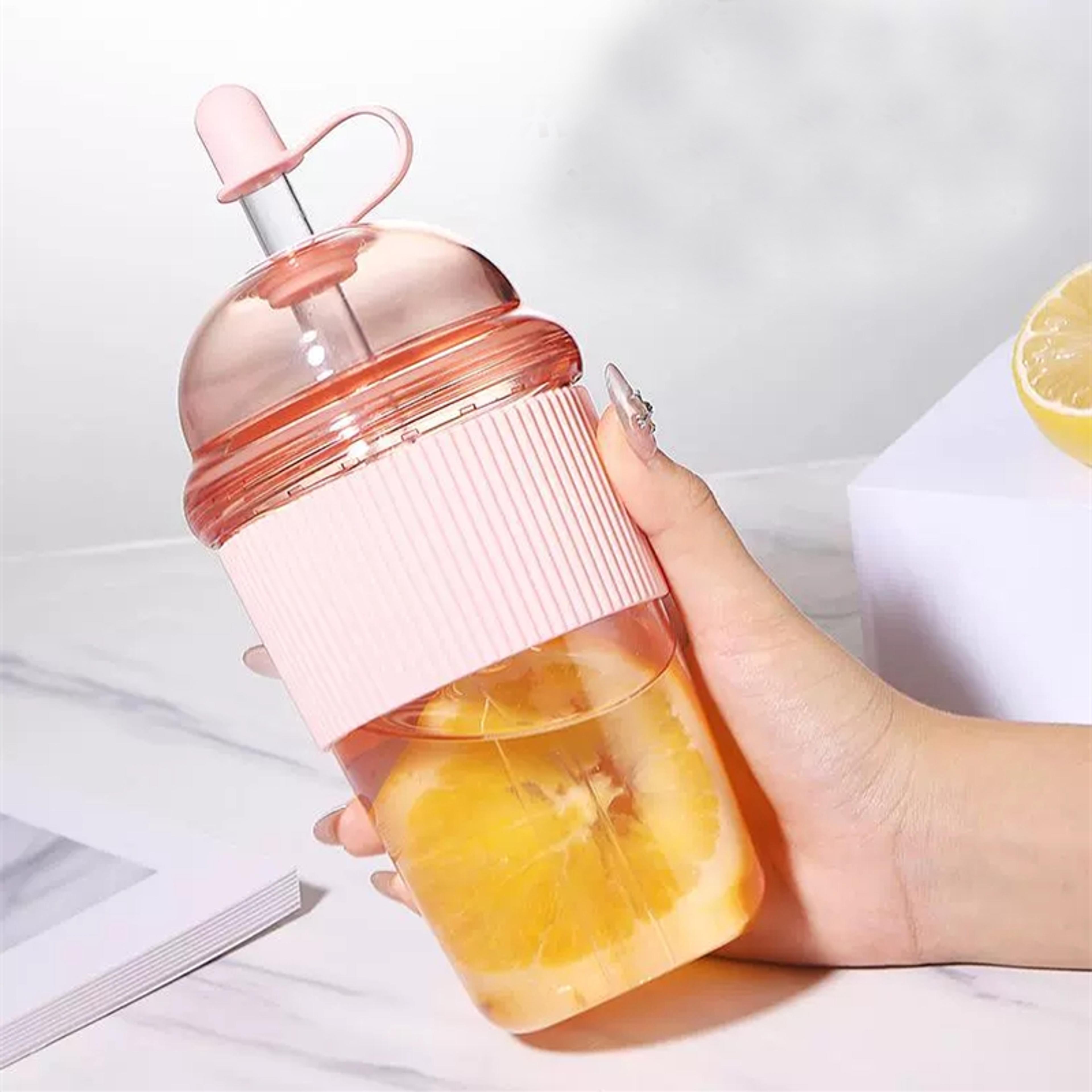 Large Capacity HeatResistant Boba Tea Straw Cup Plastic Tumbler With Lid Coffee Milk Tea  Boba Wate 8