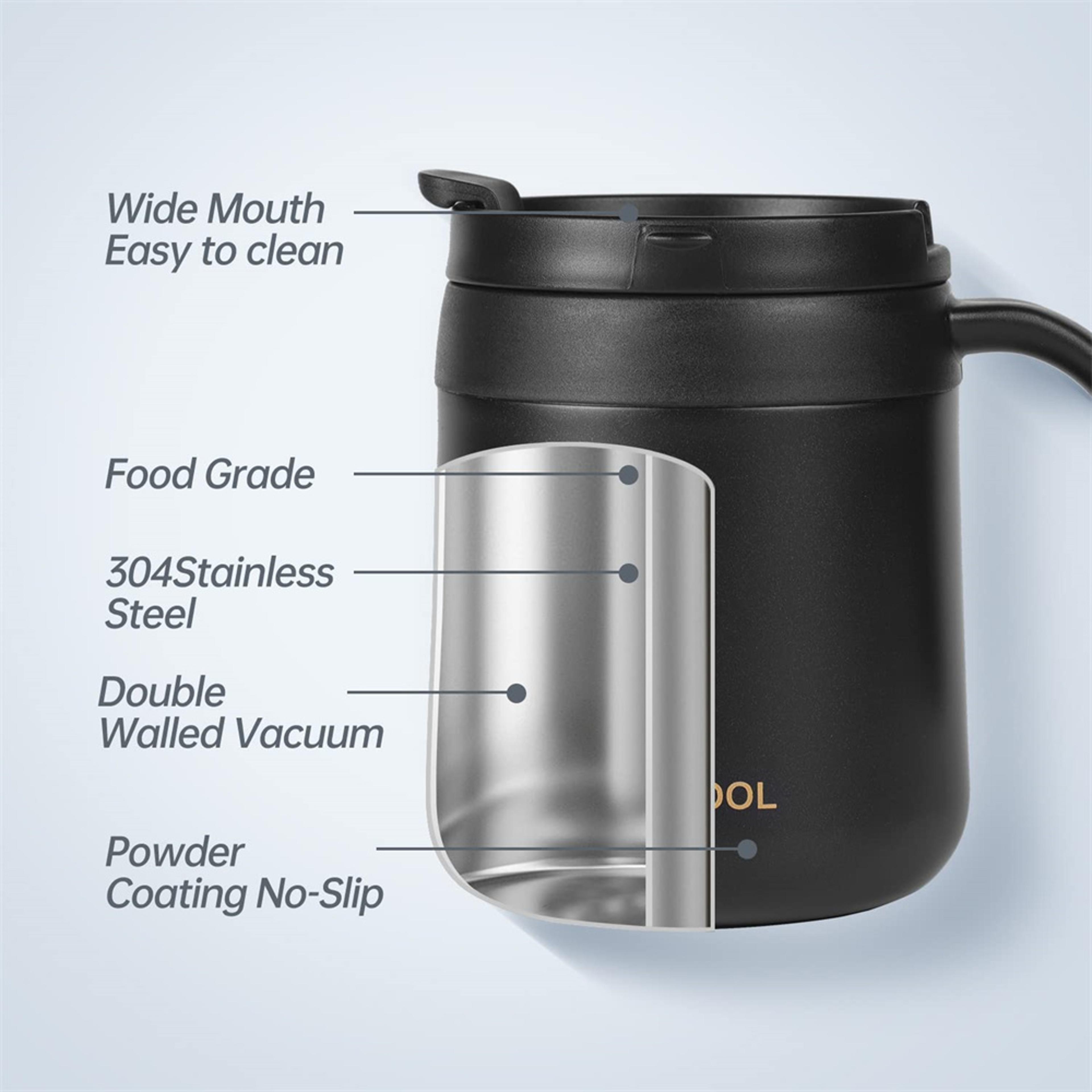 Stainless Steel Insulated Coffee Mug 350ml With Handle Thermal Tea Cup For Coffee Travel Office 5