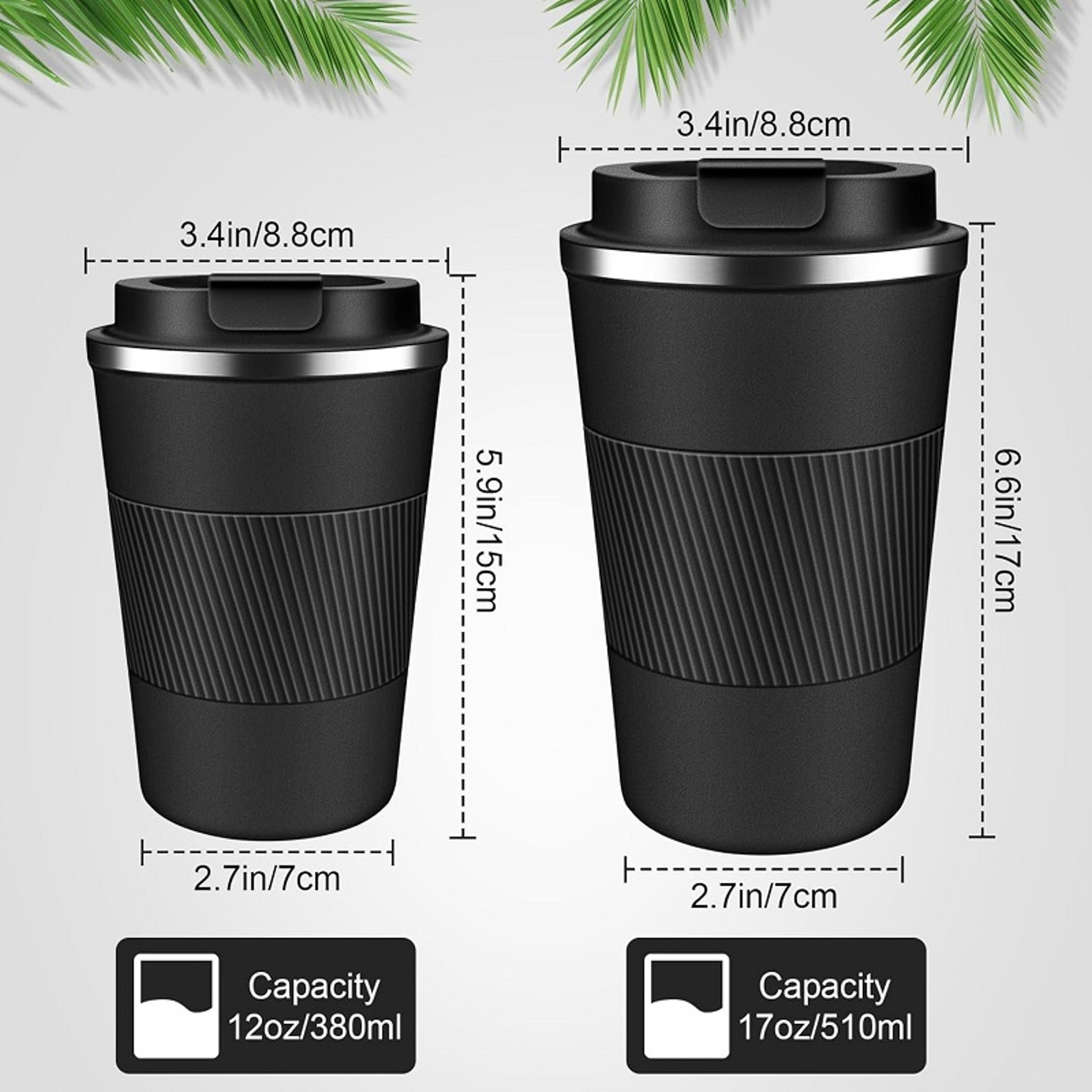 Insulated Stainless Steel Coffee Mug Thermal Travel Mug LeakProof Reusable Bottle For Hot  Cold Dri 8