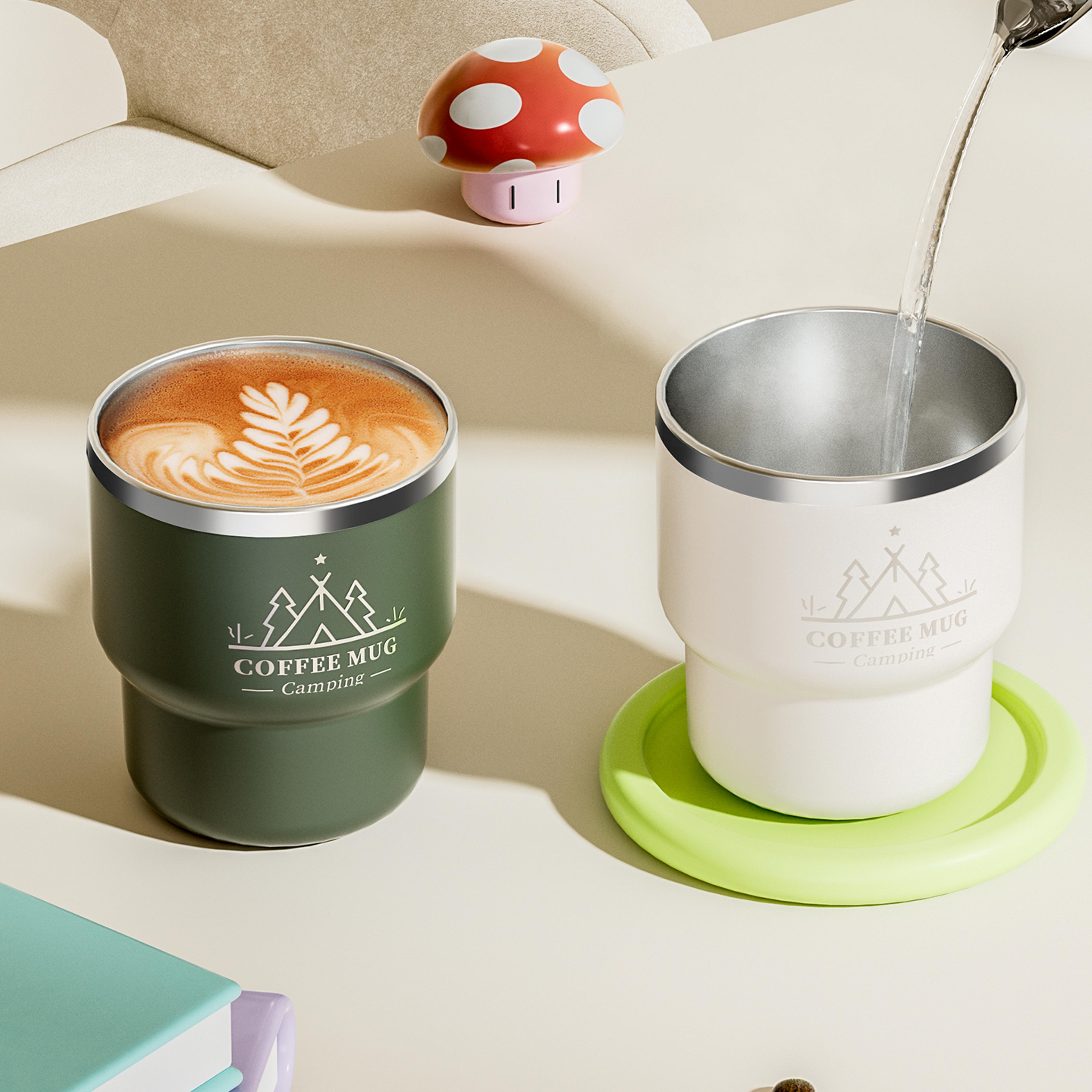 Double Layer Insulated Thermal Cup 304 Stainless Steel Office Milk Coffee Mug Portable Sealed Tumbl 5
