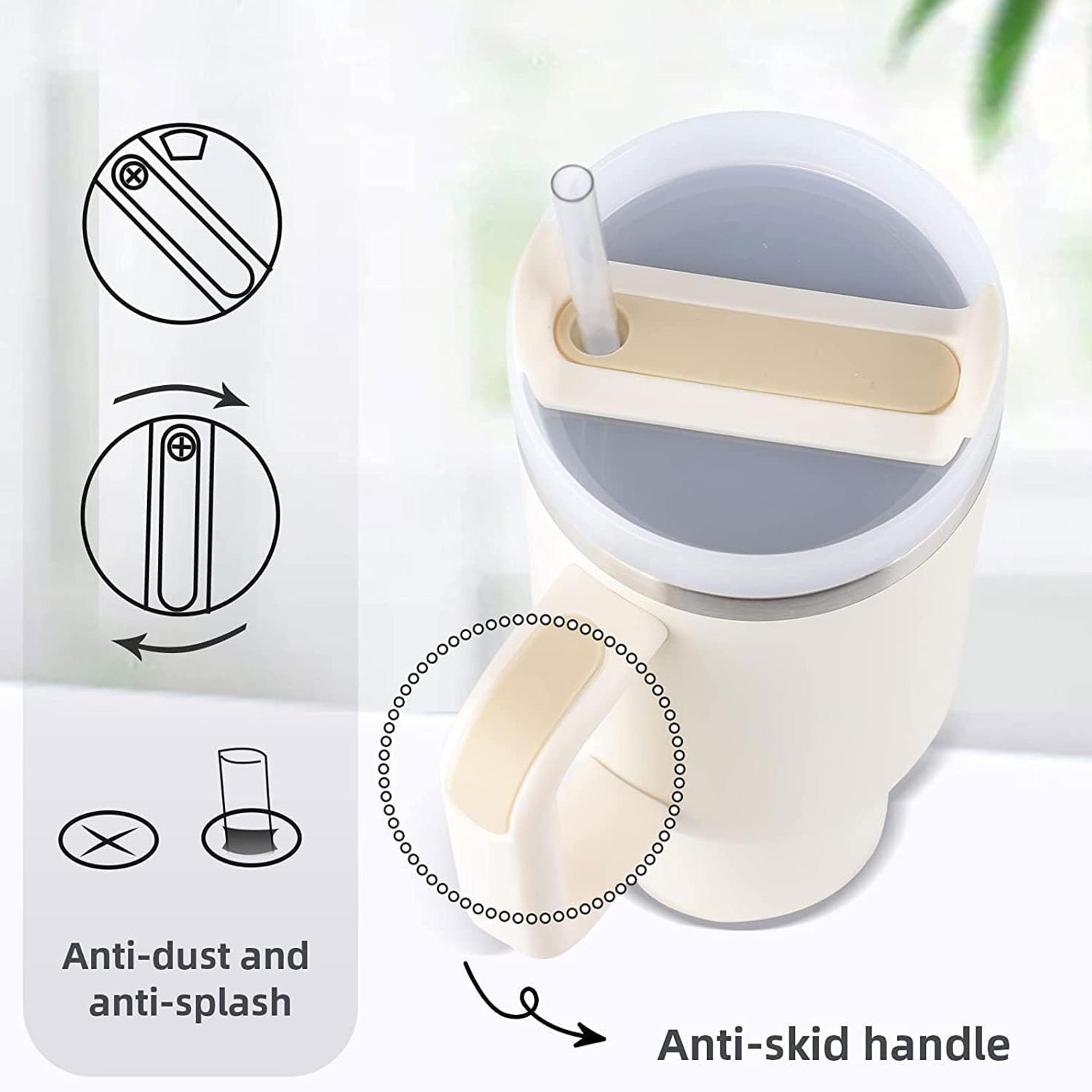 Metal Stainless Steel Insulated Tumbler Large Thermal Mug With Handle Vacuum Straw Cup For Hot And  5
