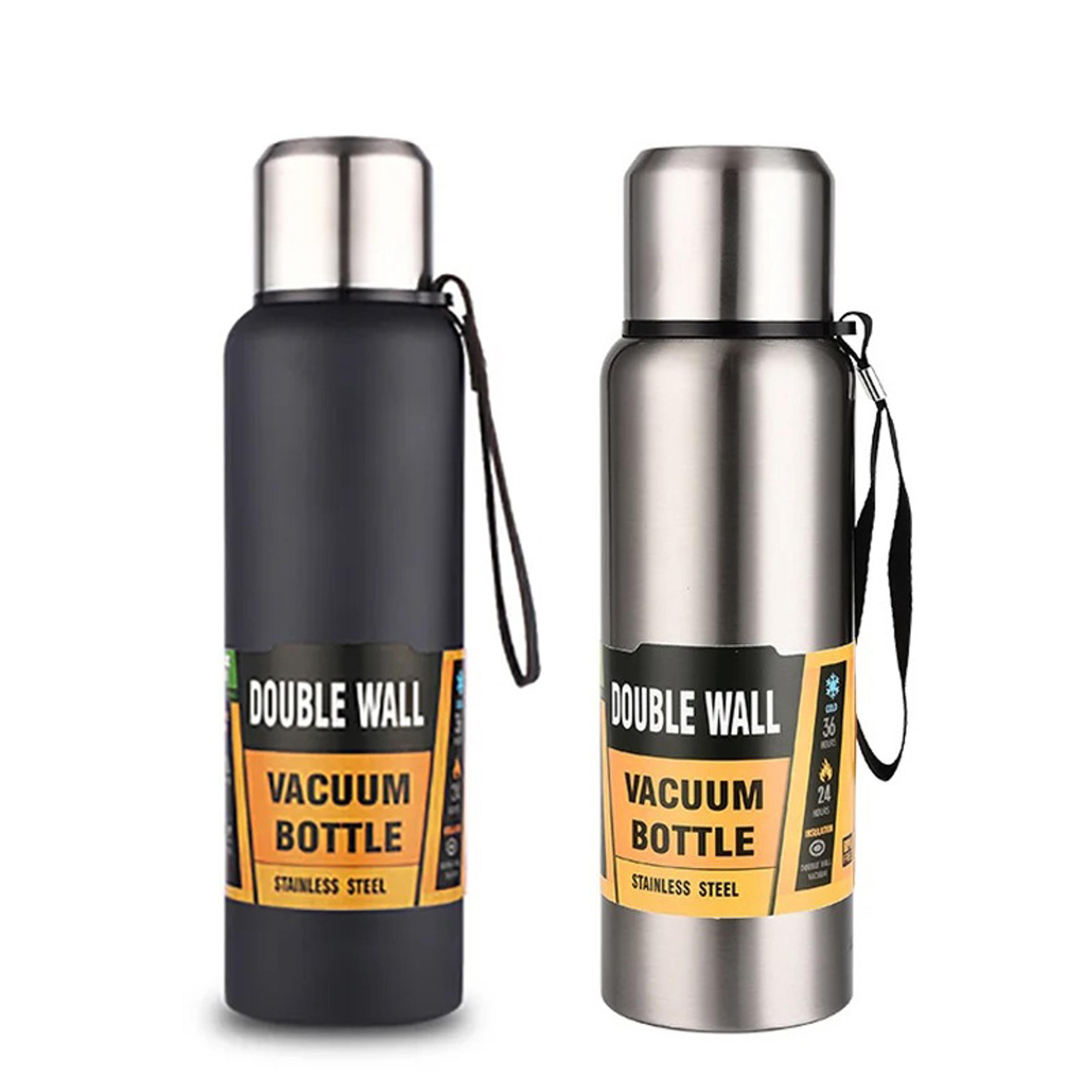 stainless steel thermos large capacity vacuum flask portable insulated tumbler with rope thermo bottle
