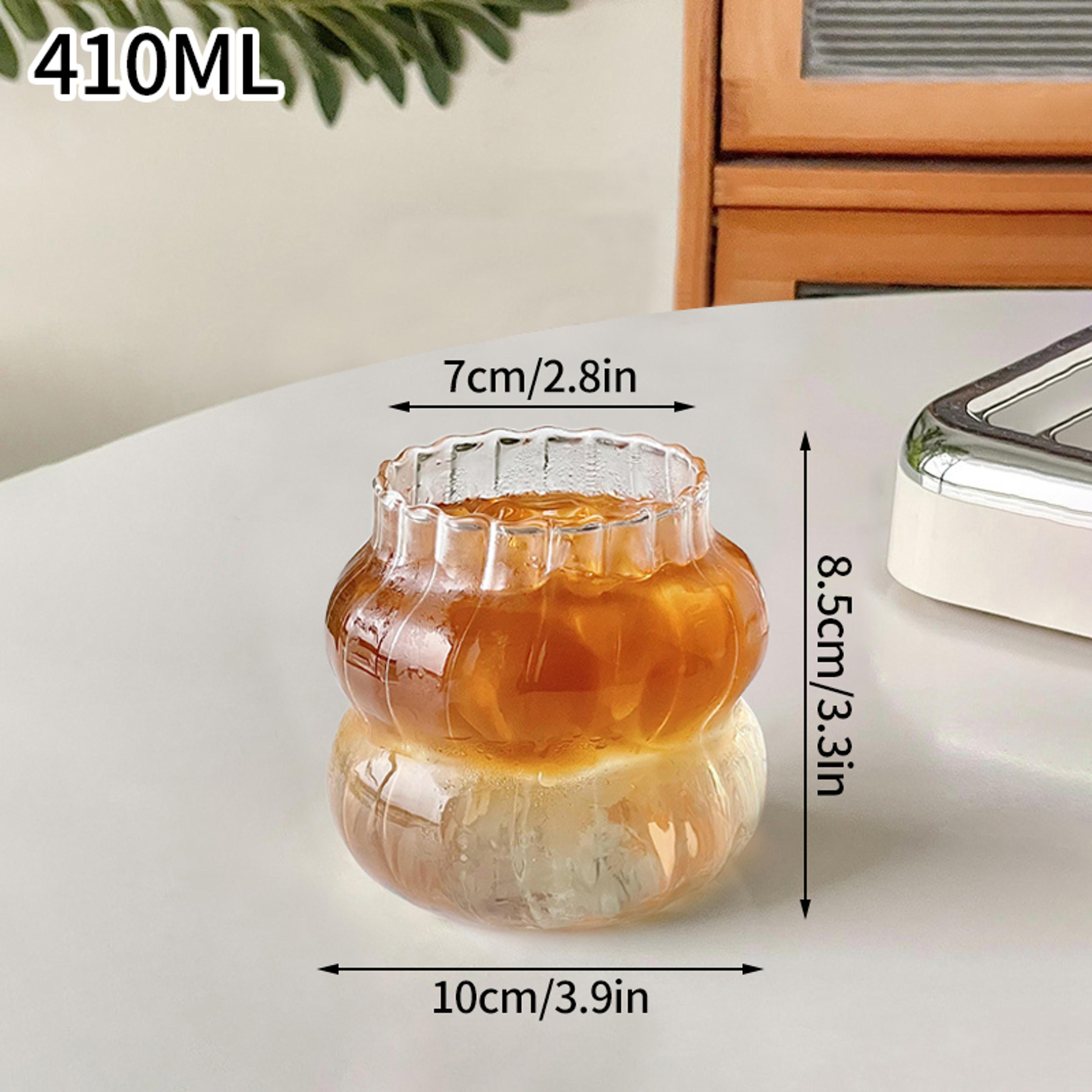 Transparent Glass CupCoffee Mug Heat Resistant Ripple Tumbler Drinking Glass For Cocktail Beverage 8