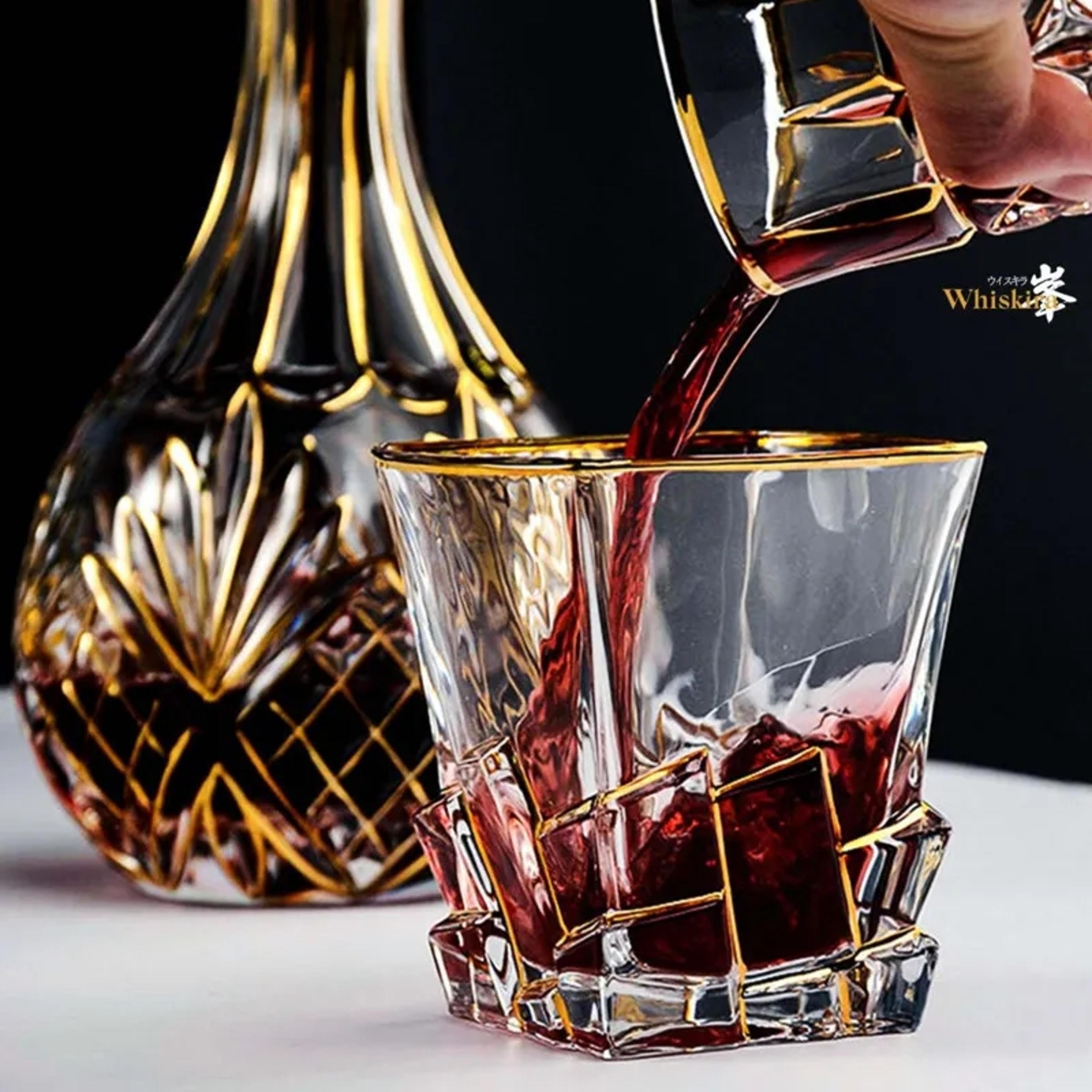 Gold Line Wine Whisky Glasses Whiskey Glass Tumblers Golden Painted Crystal Barware Cocktail Drinkw 1