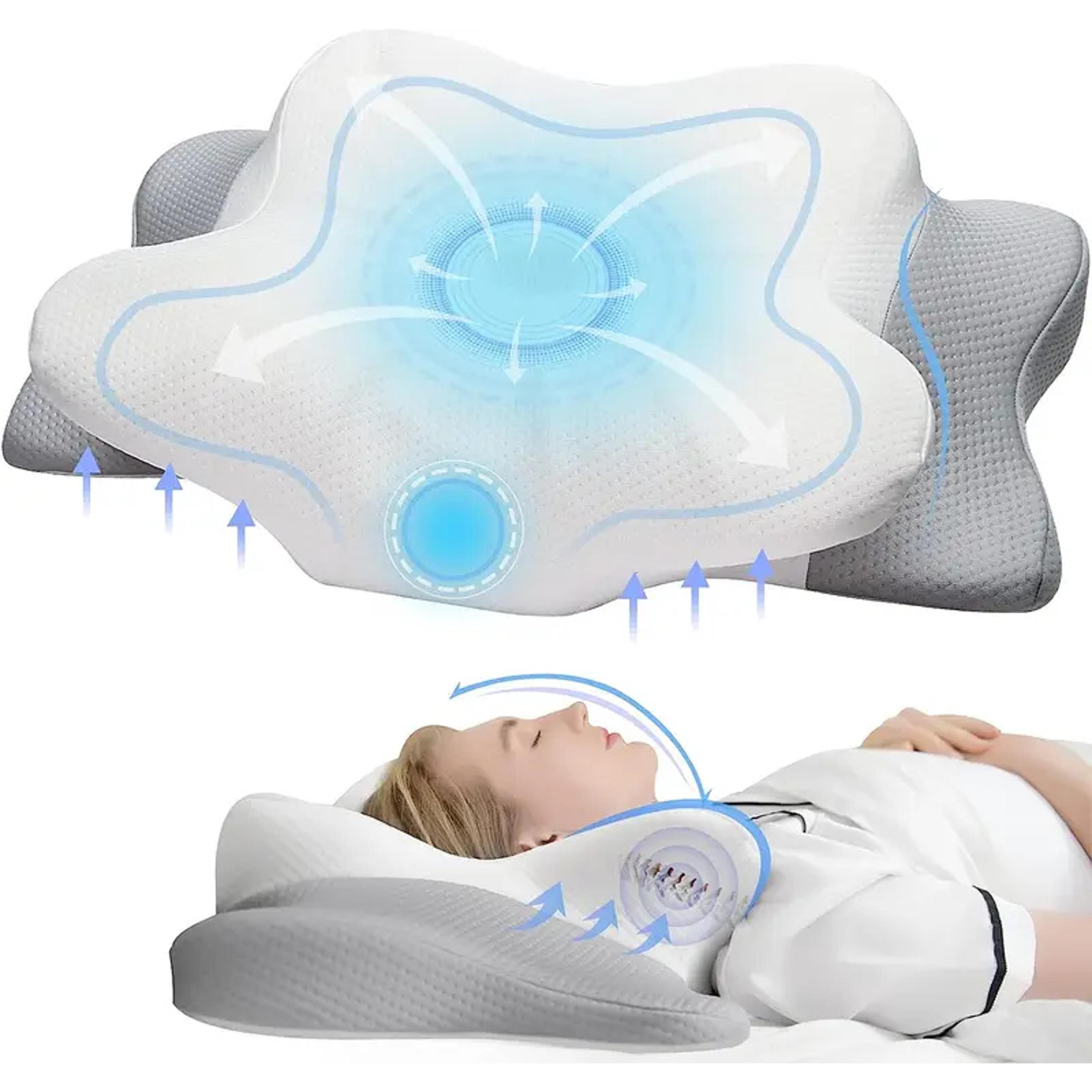 memory foam neck pillow for neck and shoulder pain relief, odorless orthopedic ergonomic cervical pillow