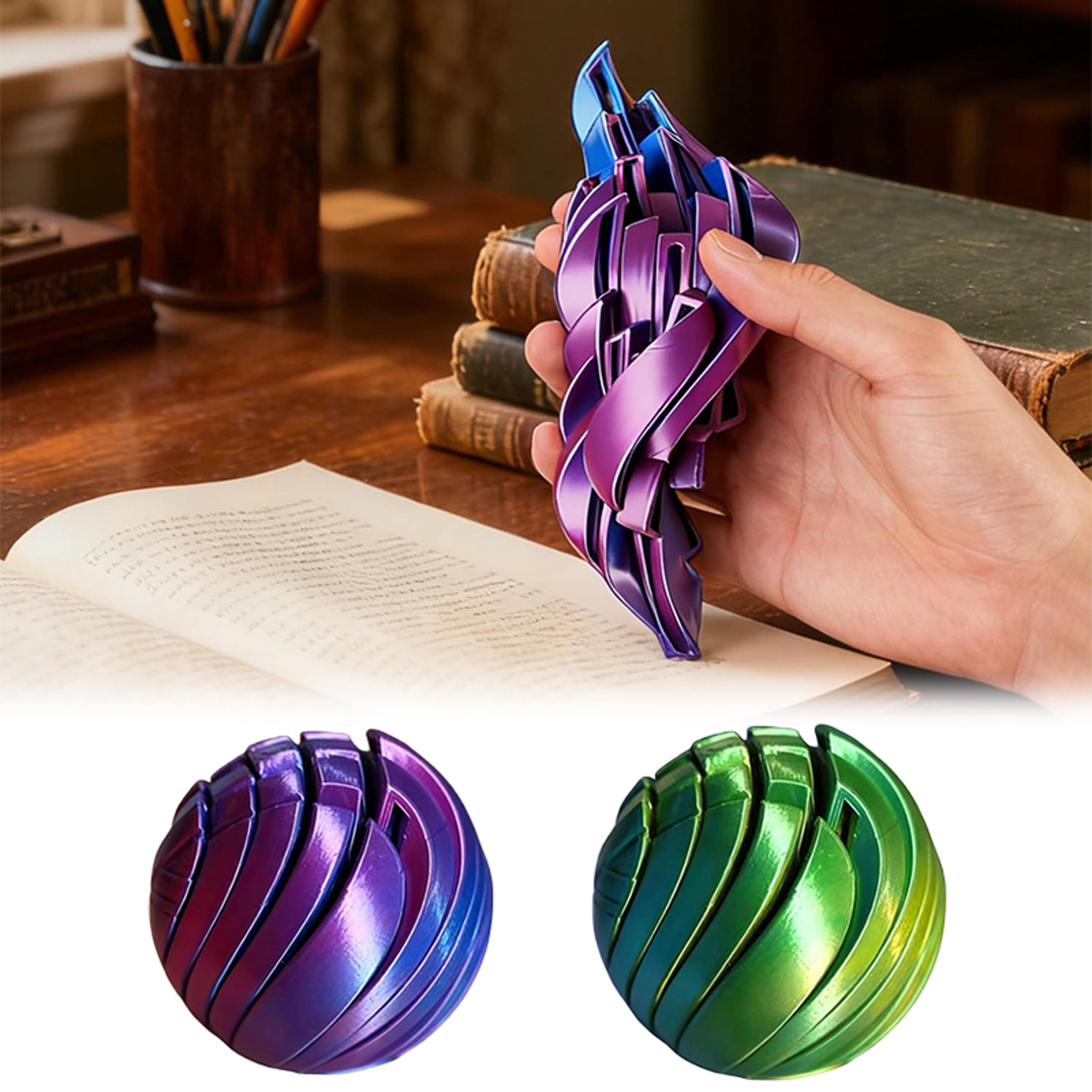 Printed Slime Ball Fidget Toy Twistsphere Gear Liquid Flow Ball With Rotating Design Stress Relief  1