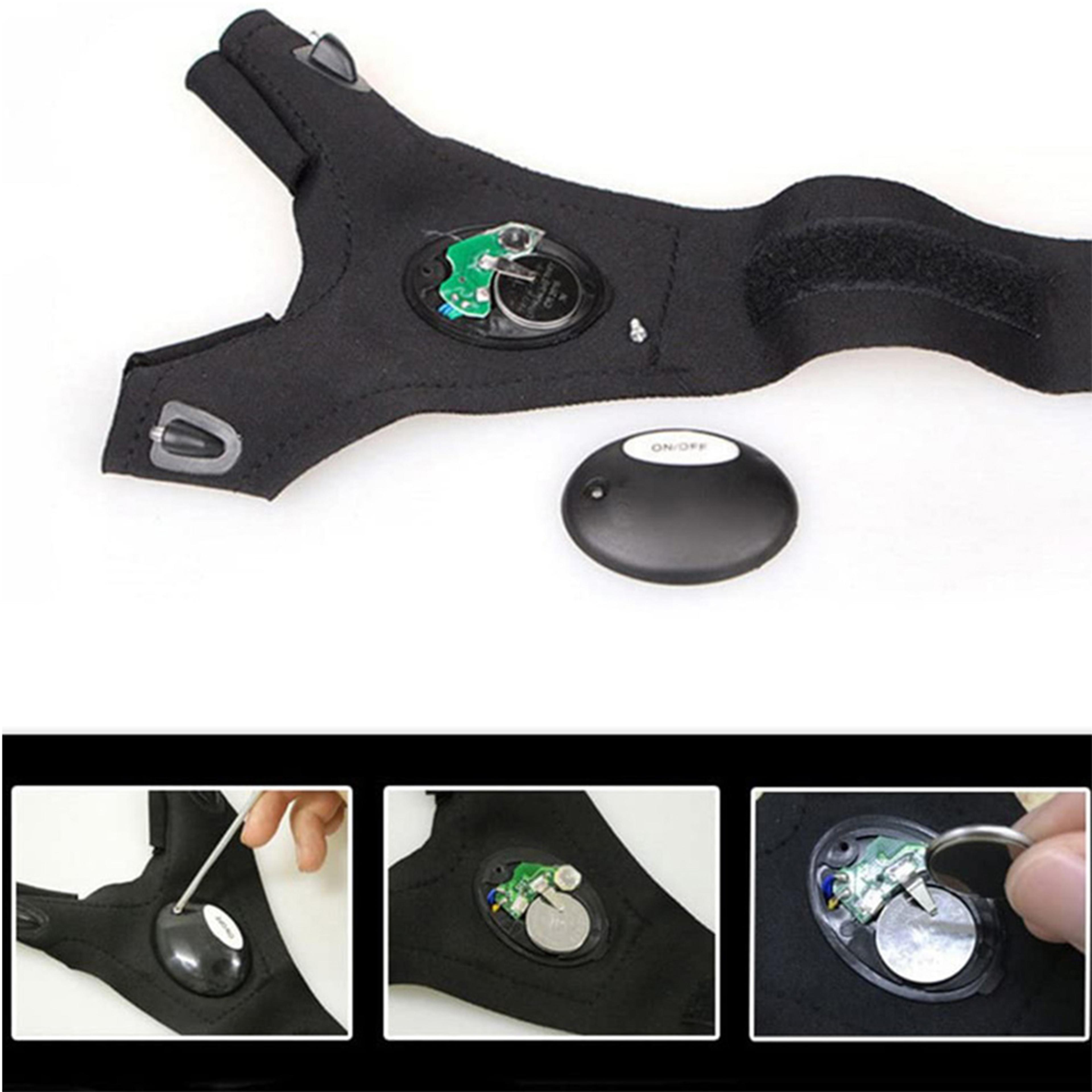 LED Waterproof Flashlight Gloves For Hiking Running Cycling Camping Fingerless Outdoor Gear 5