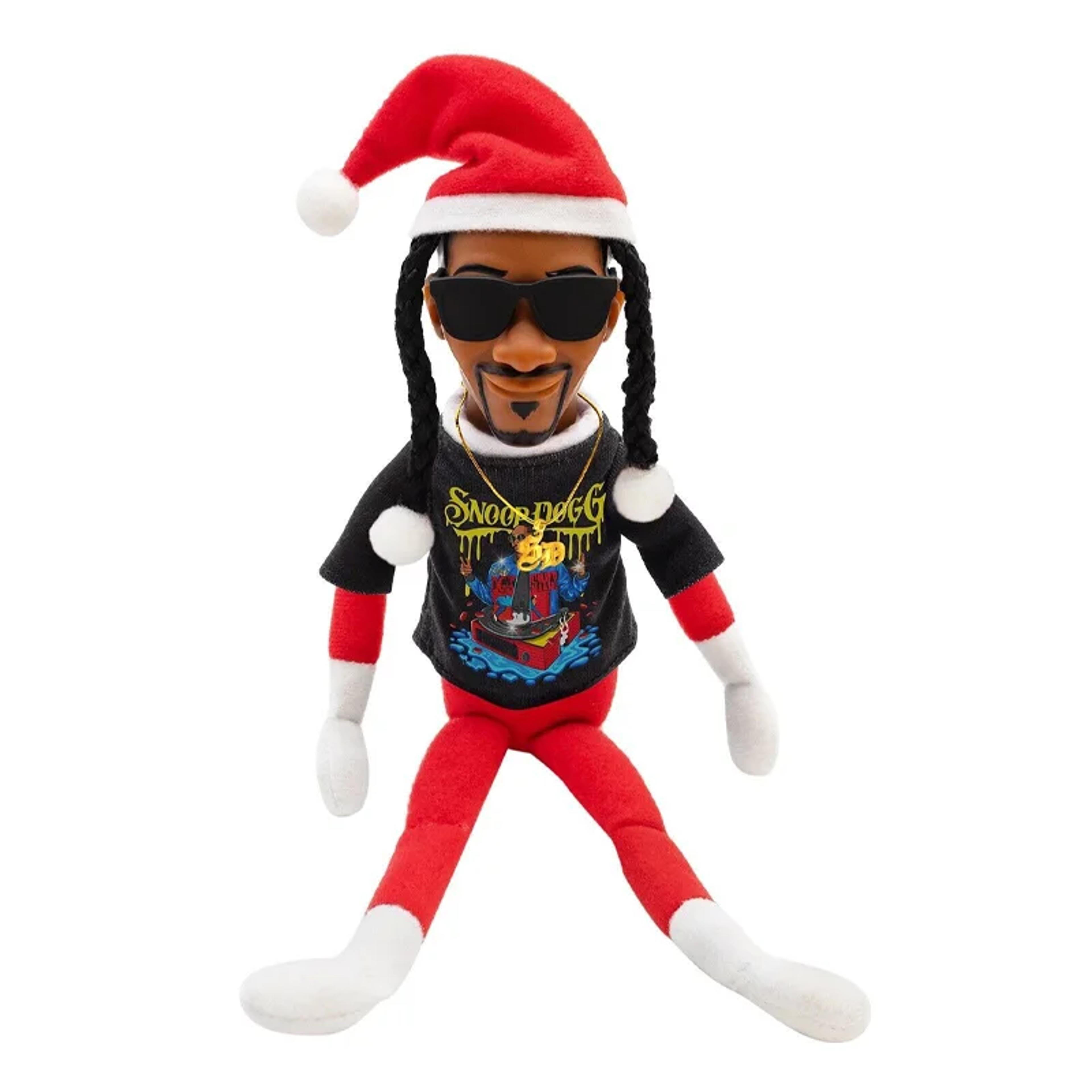 Snoop Dogg Christmas Elf Doll Plush Toy Includes Elf Tshirt Sunglasses  Necklace Perfect Shelf Deco 3