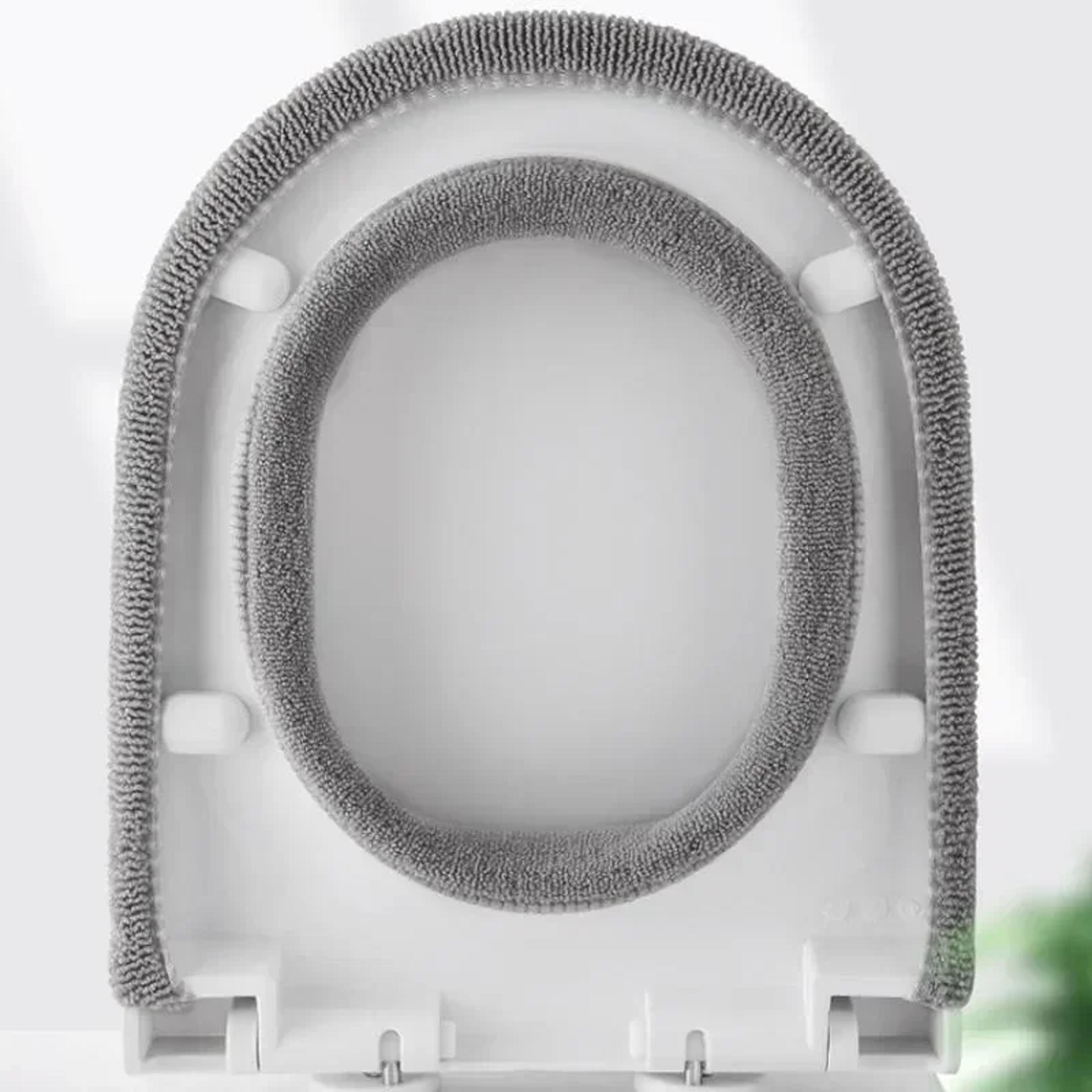 Winter Warm Toilet Seat Cover Soft Washable OShape Bidet  Bathroom Mat 1