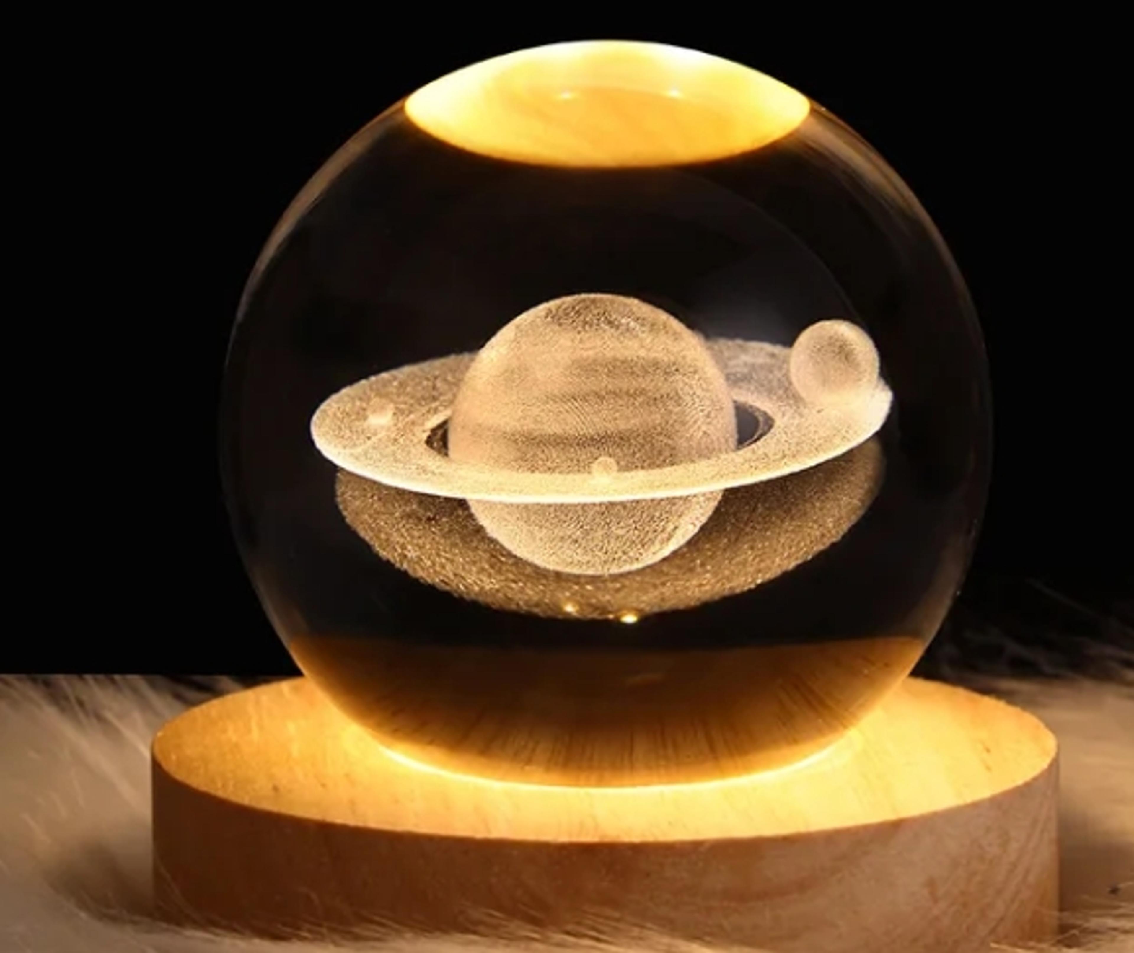 3D Moon Planet Galaxy LED Crystal Ball Toys Table Lamp Kids Educational Gifts Party Decor For Birth 5