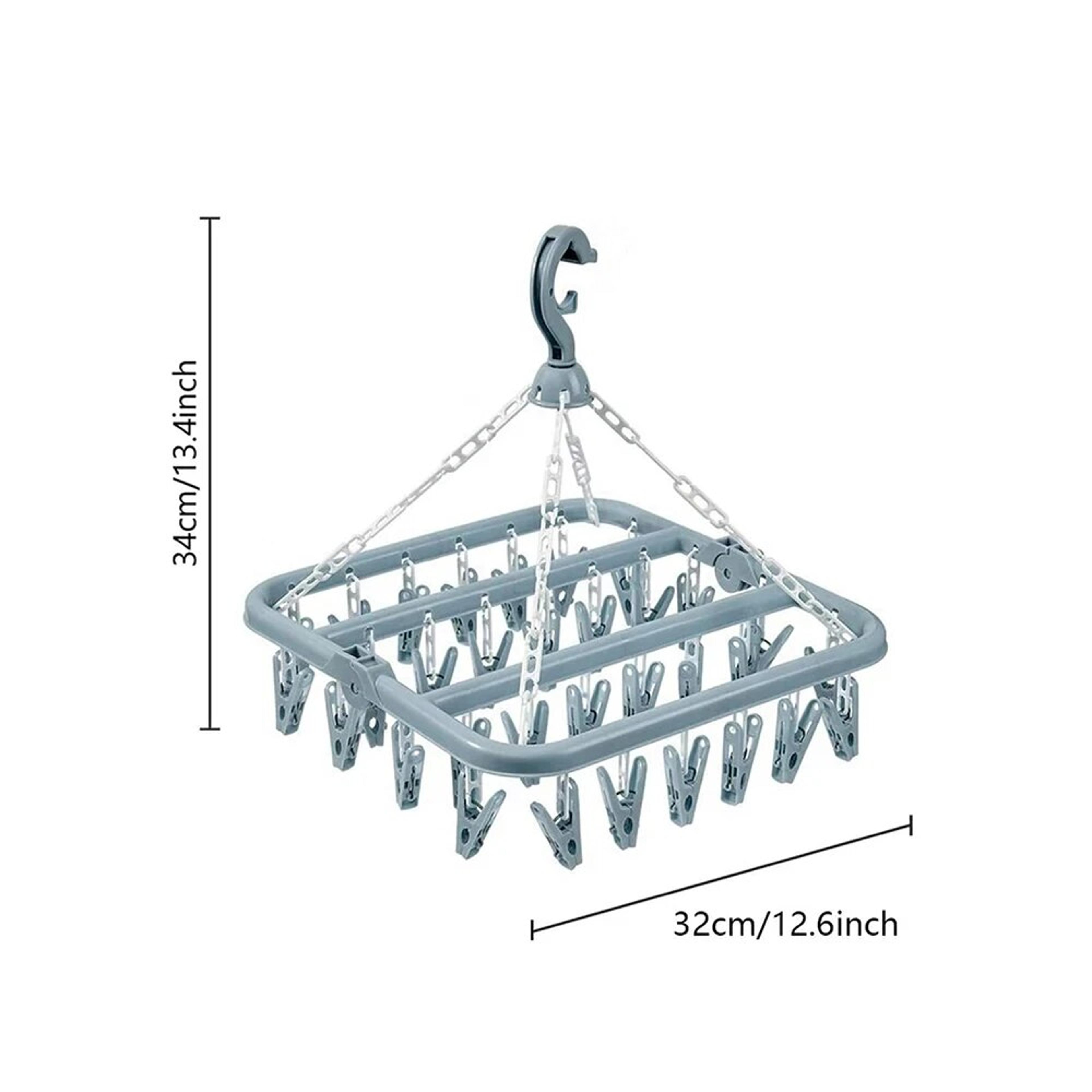 Clip Clothes Drying Hanger Folding Rack For Socks And Underwear Laundry 4